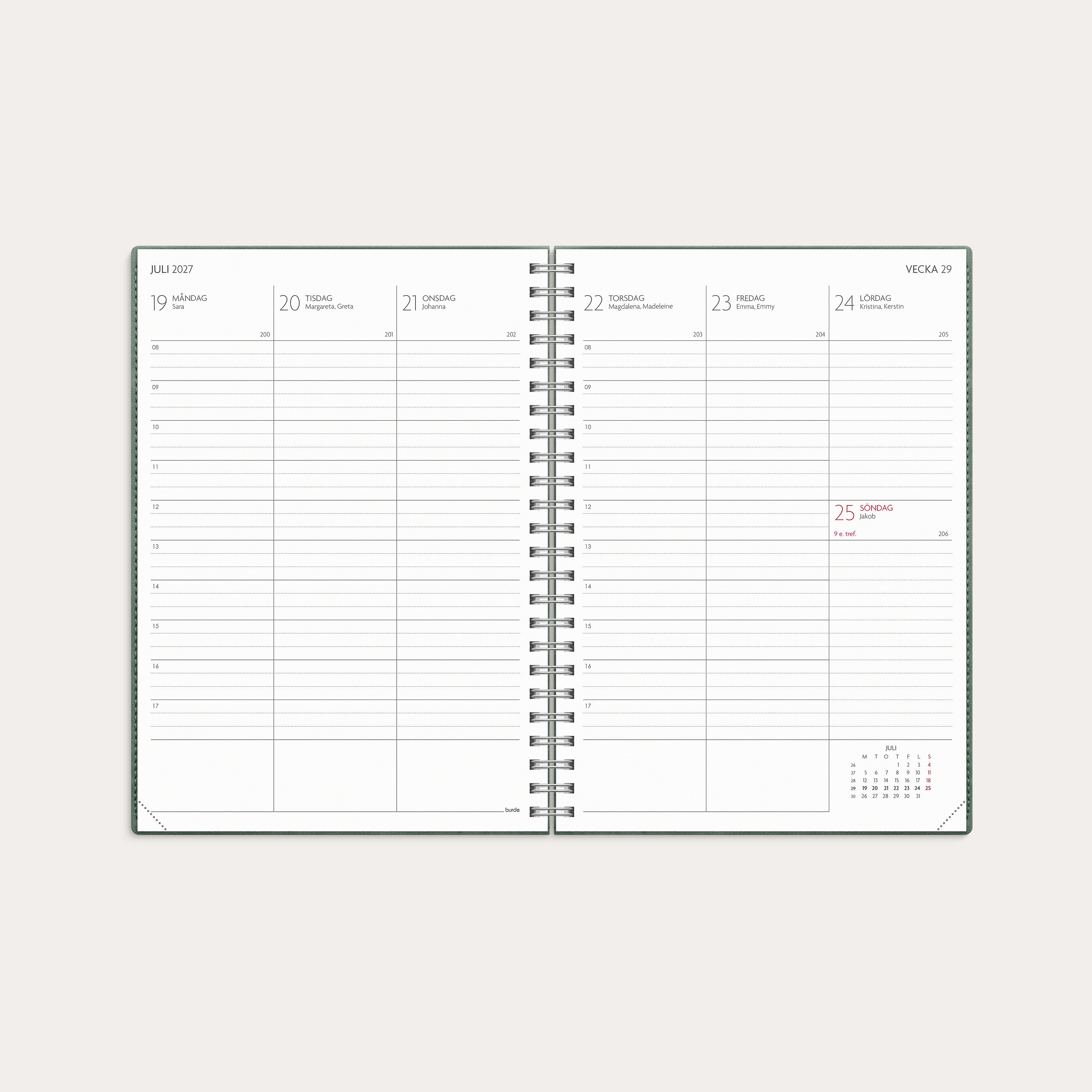 Kalender 26/27 Study A5 Twist grön