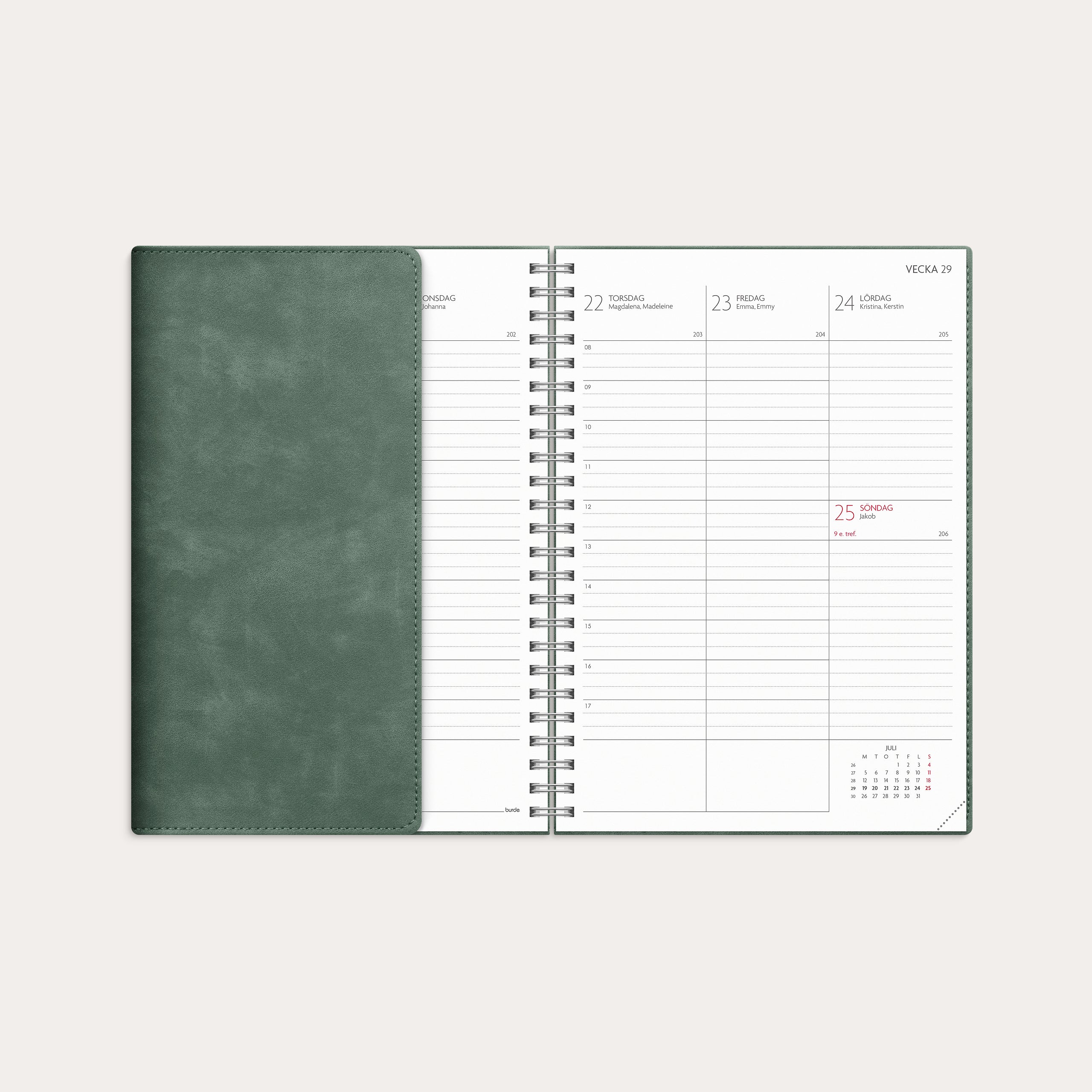 Kalender 26/27 Study A5 Twist grön