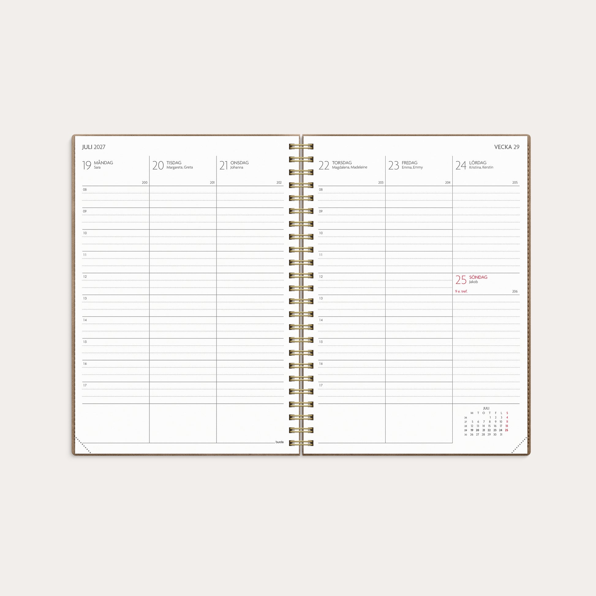 Kalender 26/27 Study A5 Twist beige – detail view