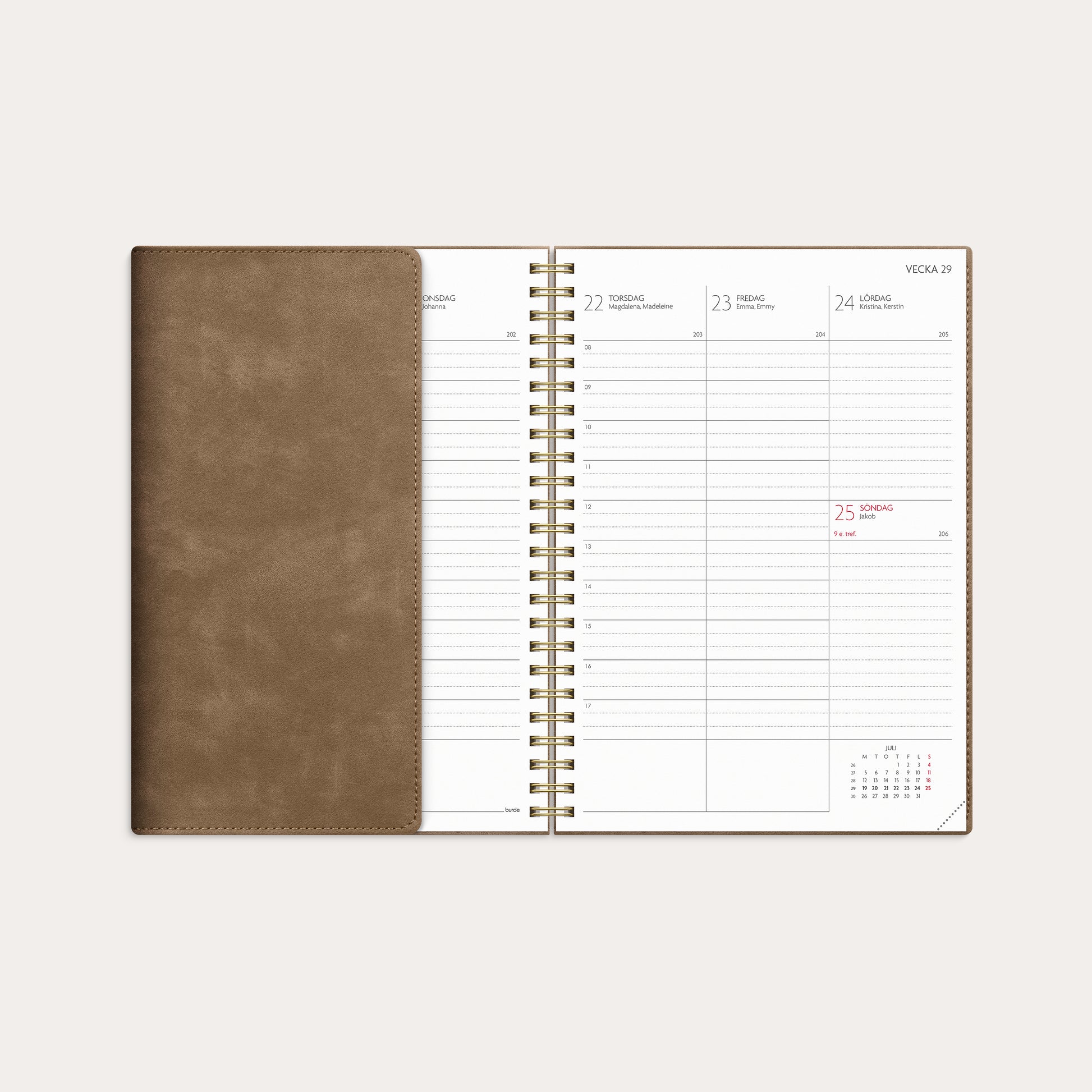 Kalender 26/27 Study A5 Twist beige – detail view