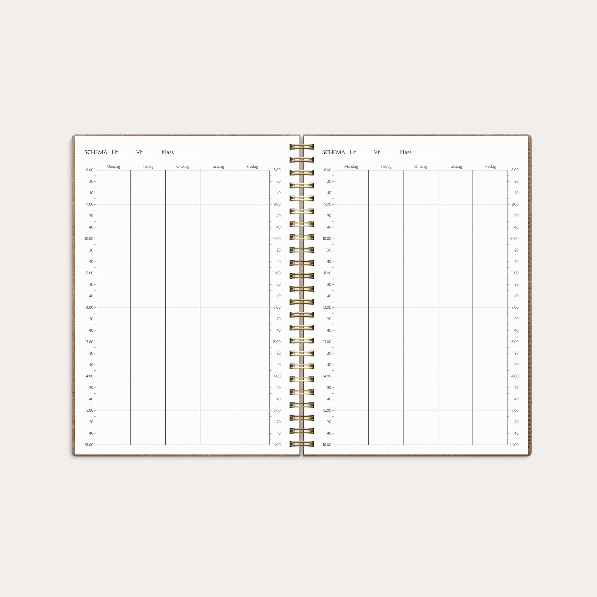 Kalender 26/27 Study A5 Twist beige – detail view