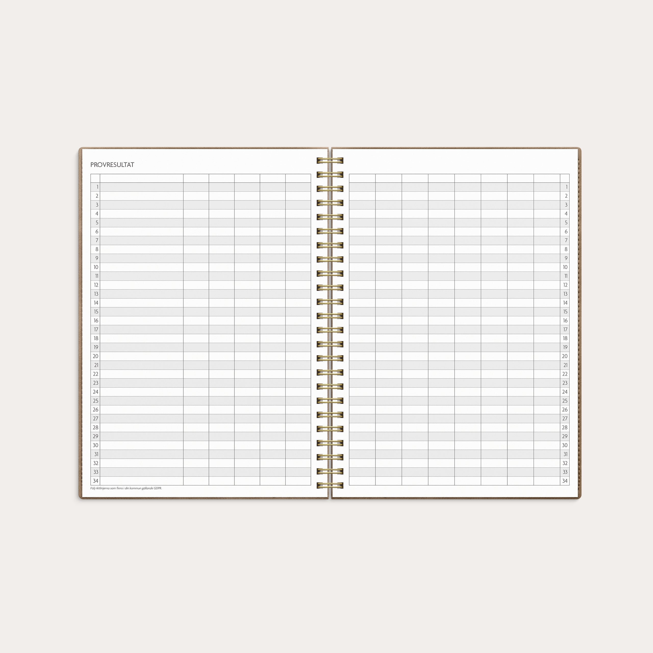 Kalender 26/27 Study A5 Twist beige – detail view