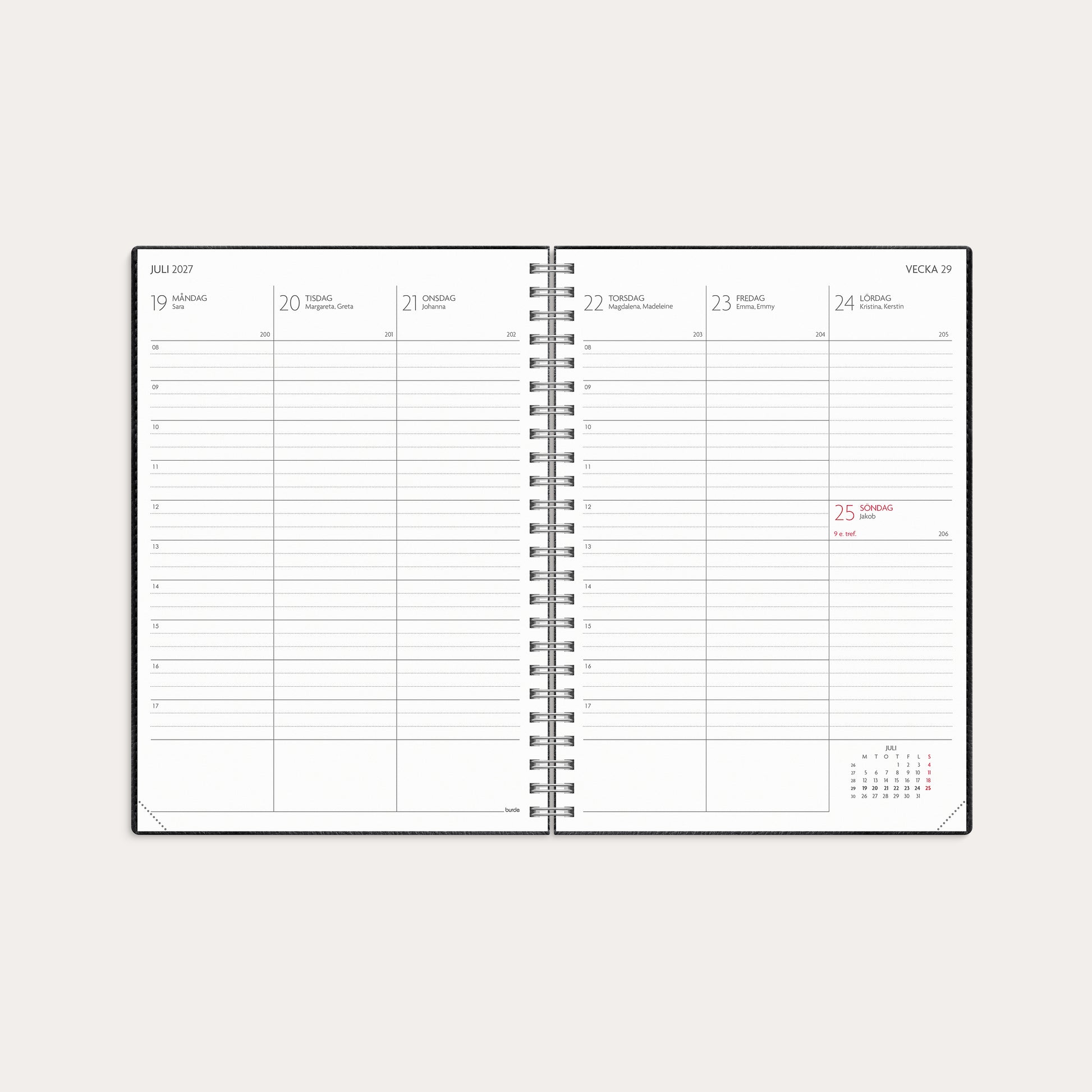 Kalender 26/27 Study A5 Twist svart – detail view