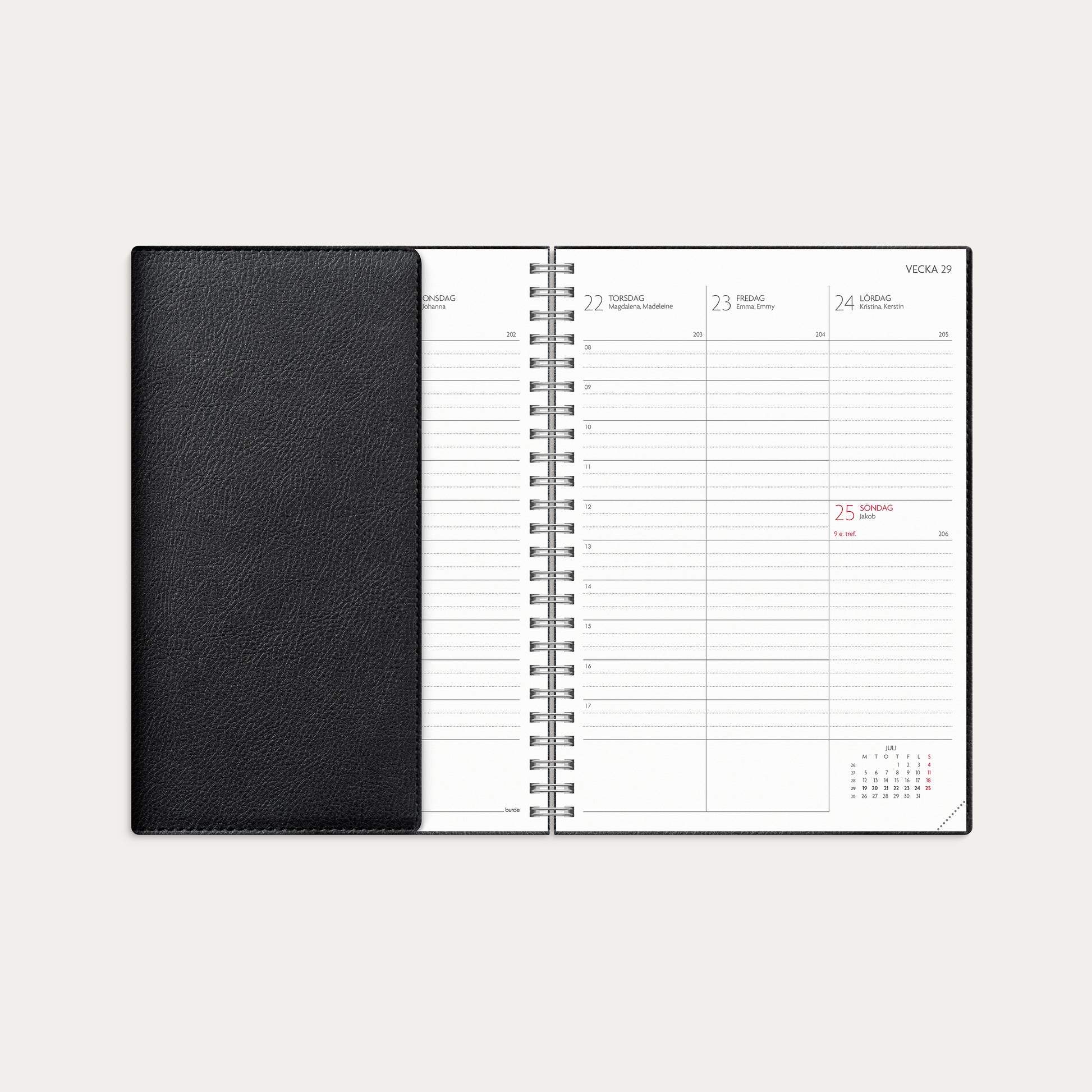 Kalender 26/27 Study A5 Twist svart – detail view