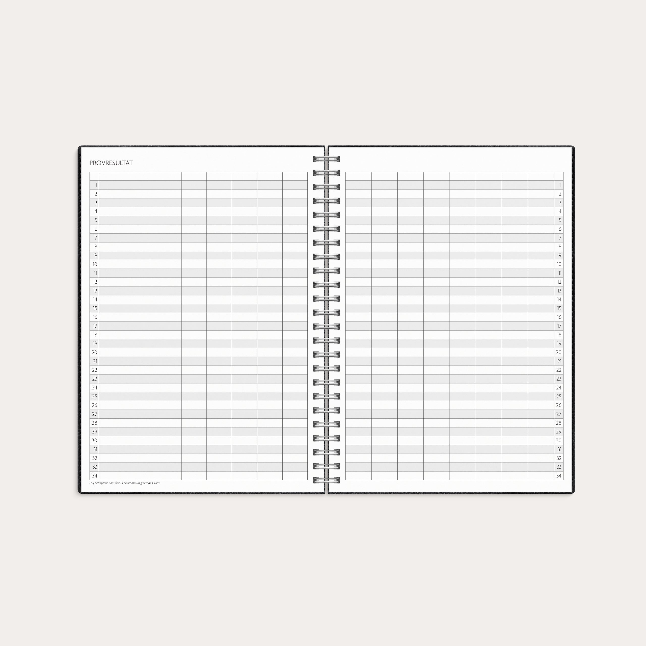 Kalender 26/27 Study A5 Twist svart – detail view