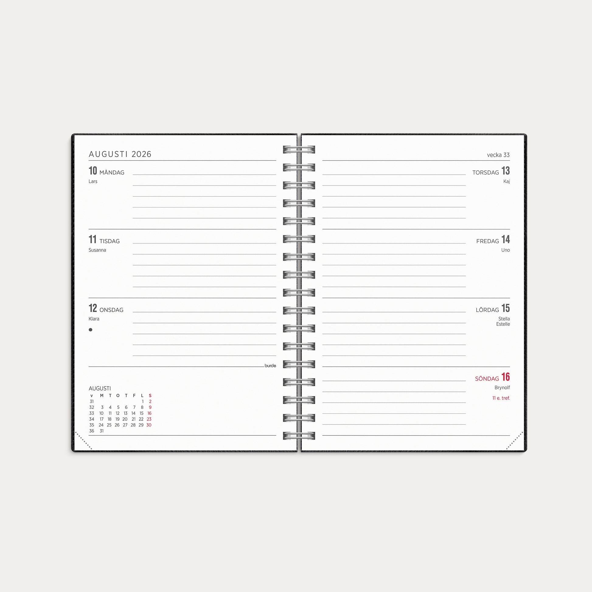 Kalender 26/27 Senator A6 Twist svart – detail view