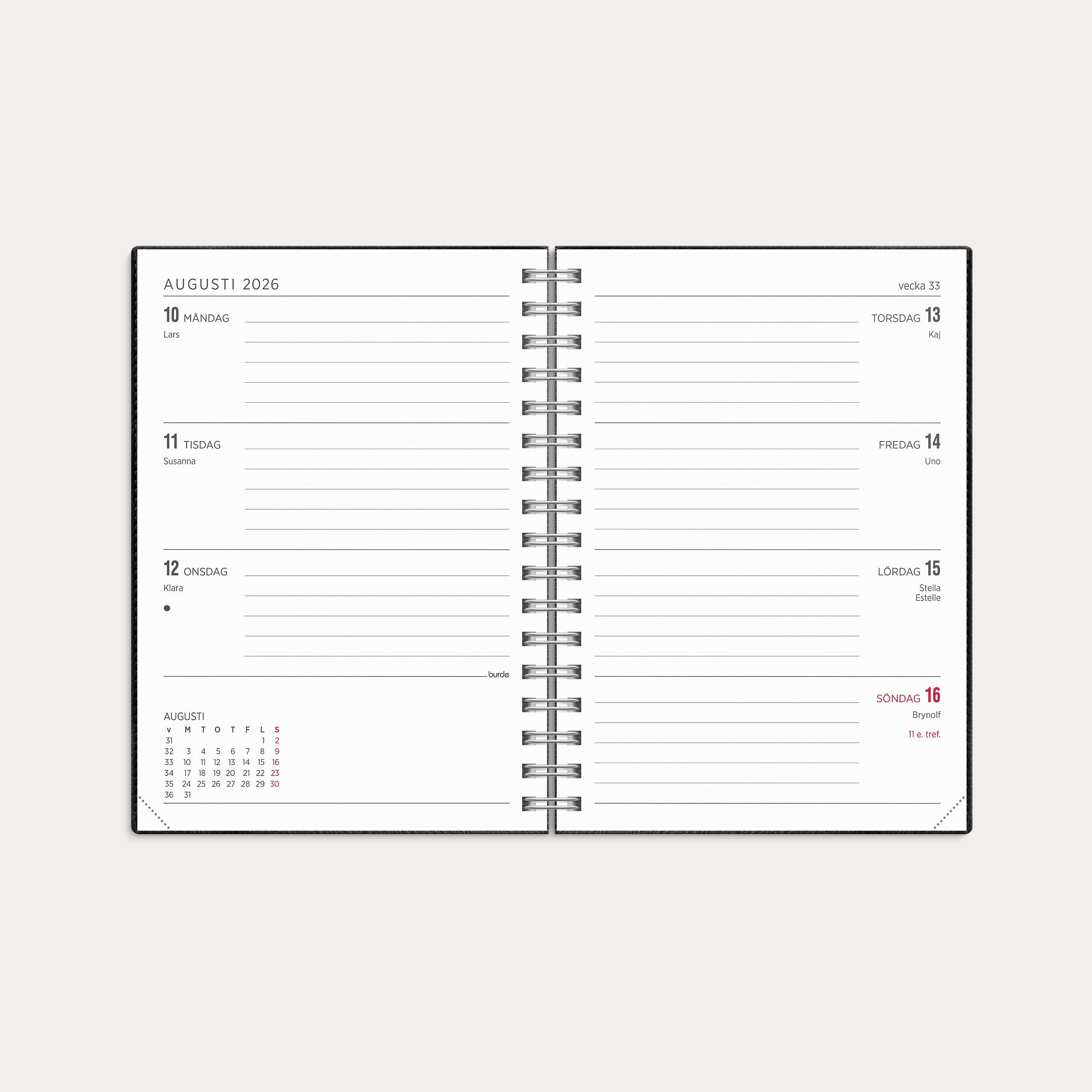 Kalender 26/27 Senator A6 Twist svart