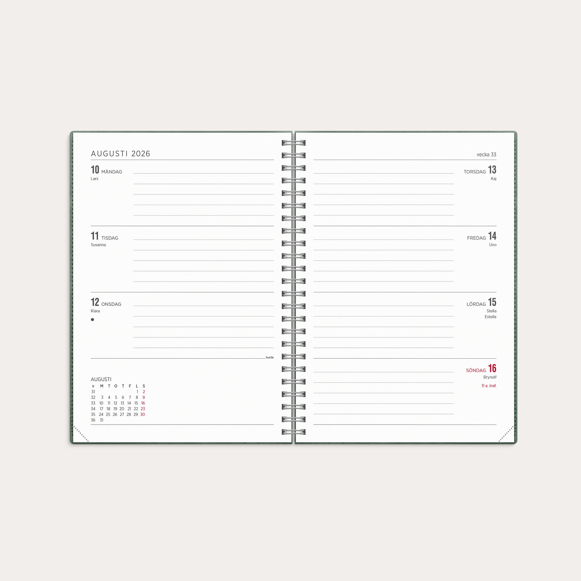 Kalender 26/27 Senator A5 Twist grön – detail view