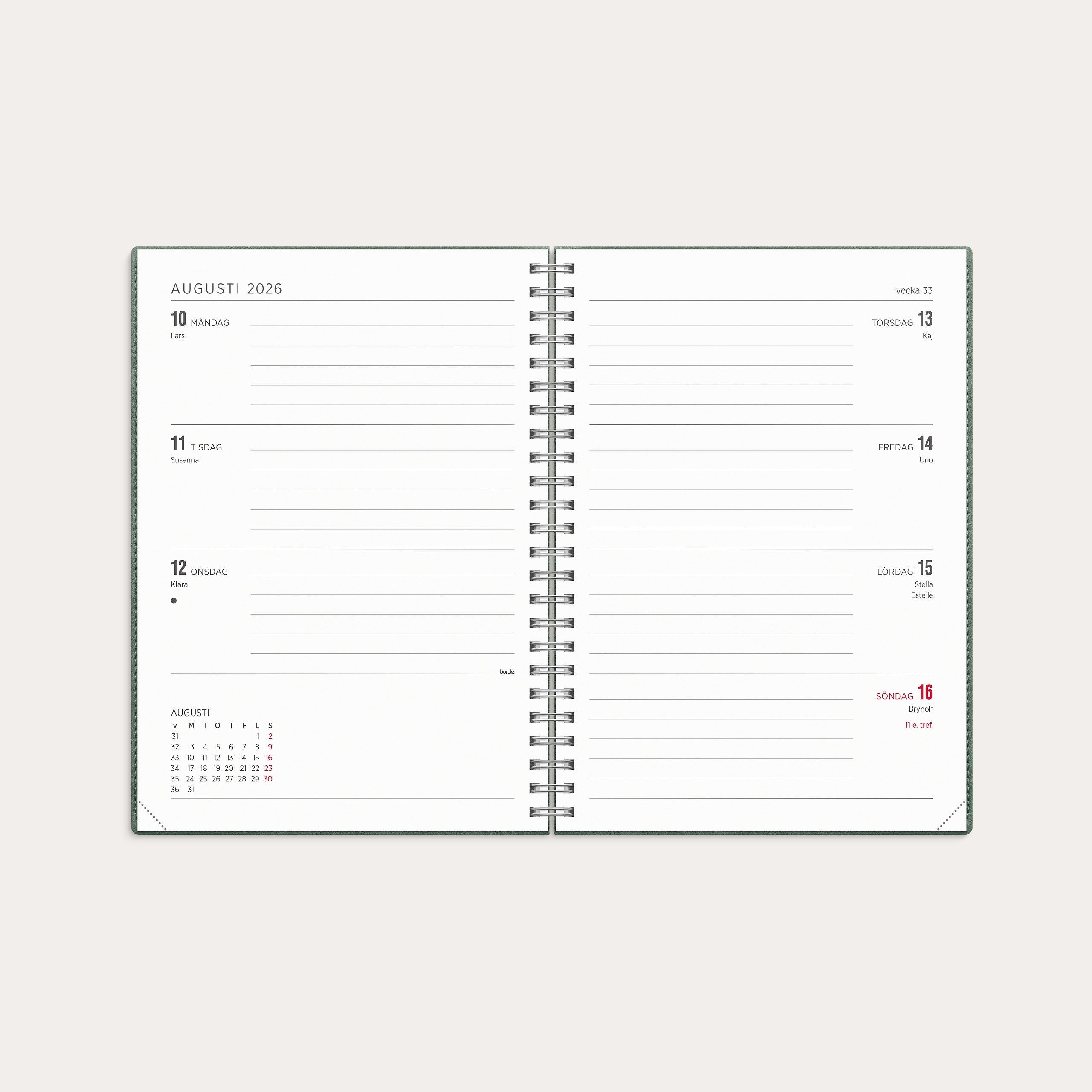 Kalender 26/27 Senator A5 Twist grön