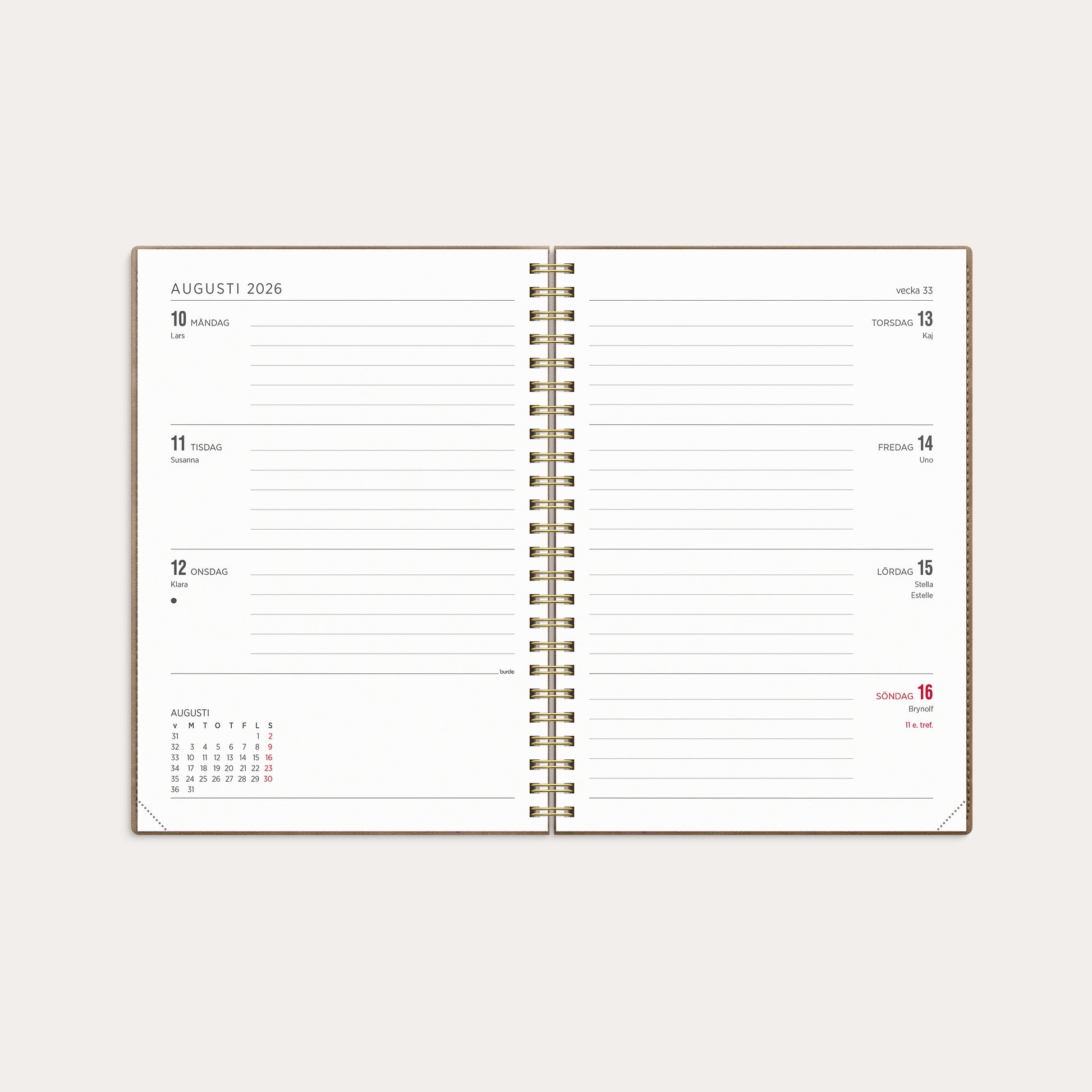 Kalender 26/27 Senator A5 Twist beige – detail view