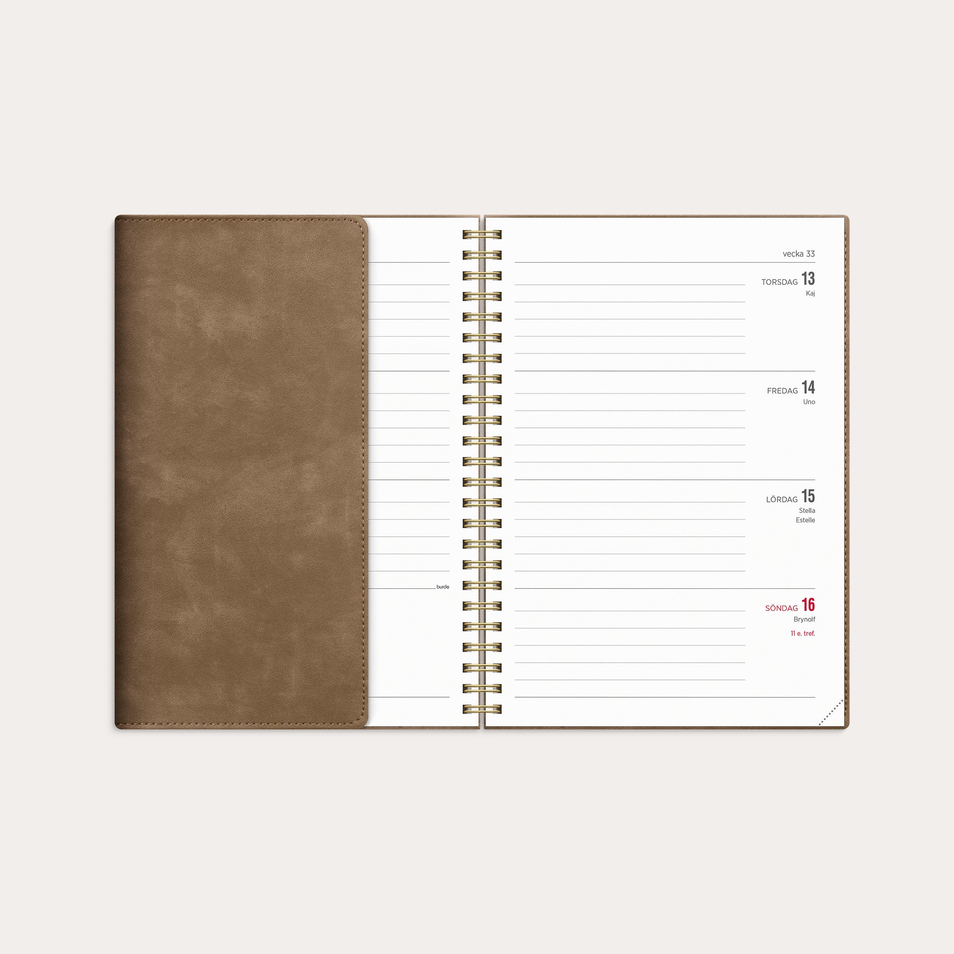 Kalender 26/27 Senator A5 Twist beige – detail view