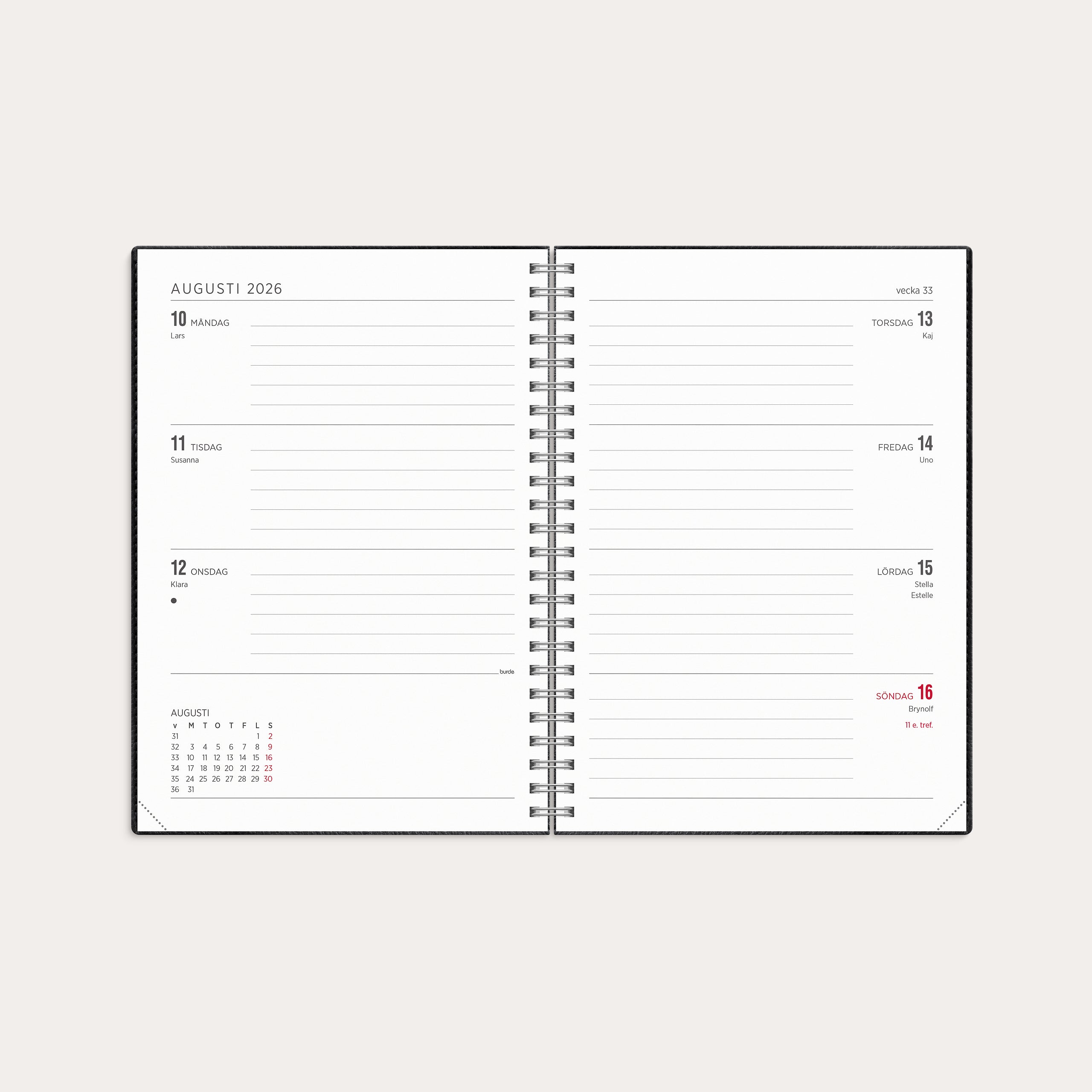 Kalender 26/27 Senator A5 Twist svart