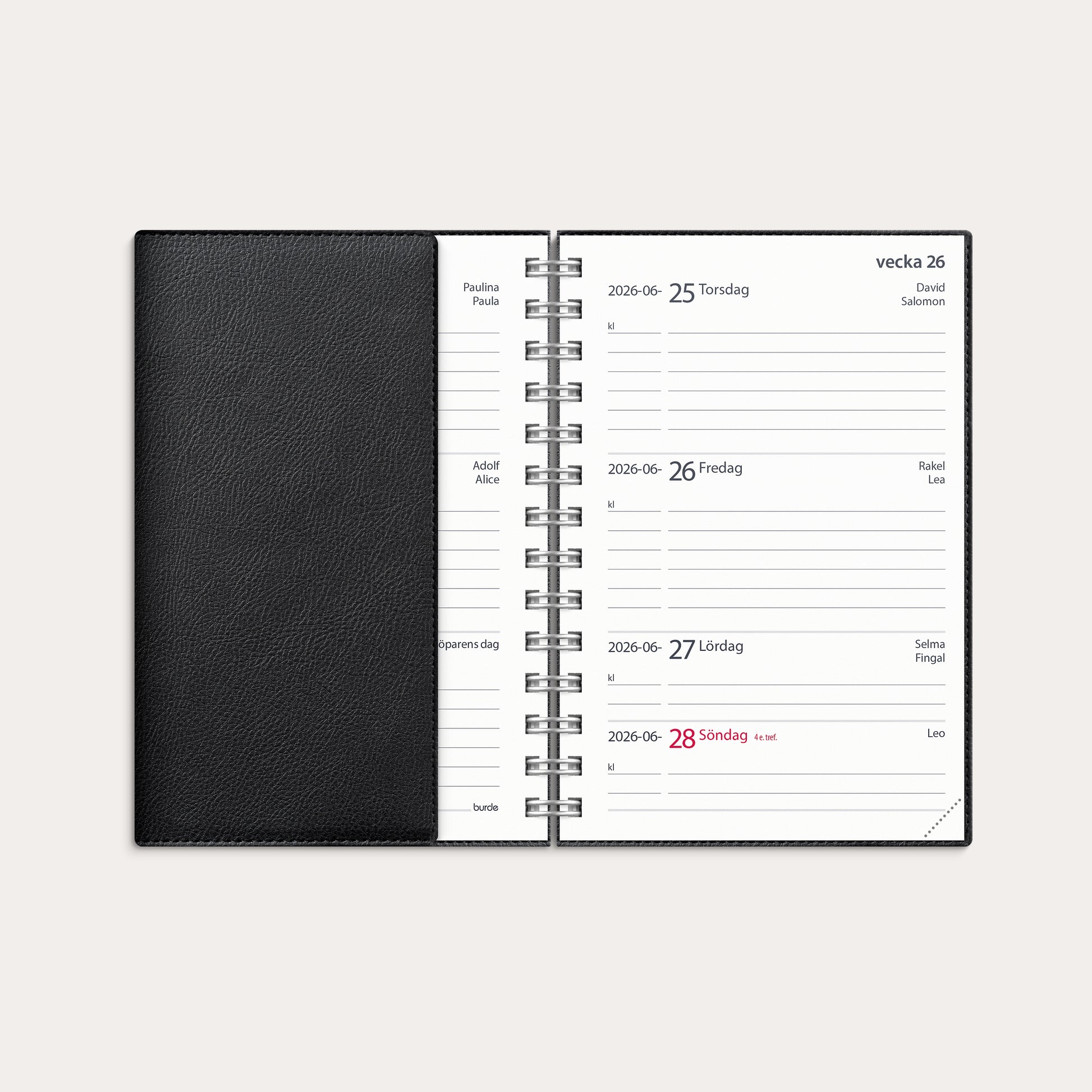 Lilla Studieåret Twist 26/27 svart – detail view