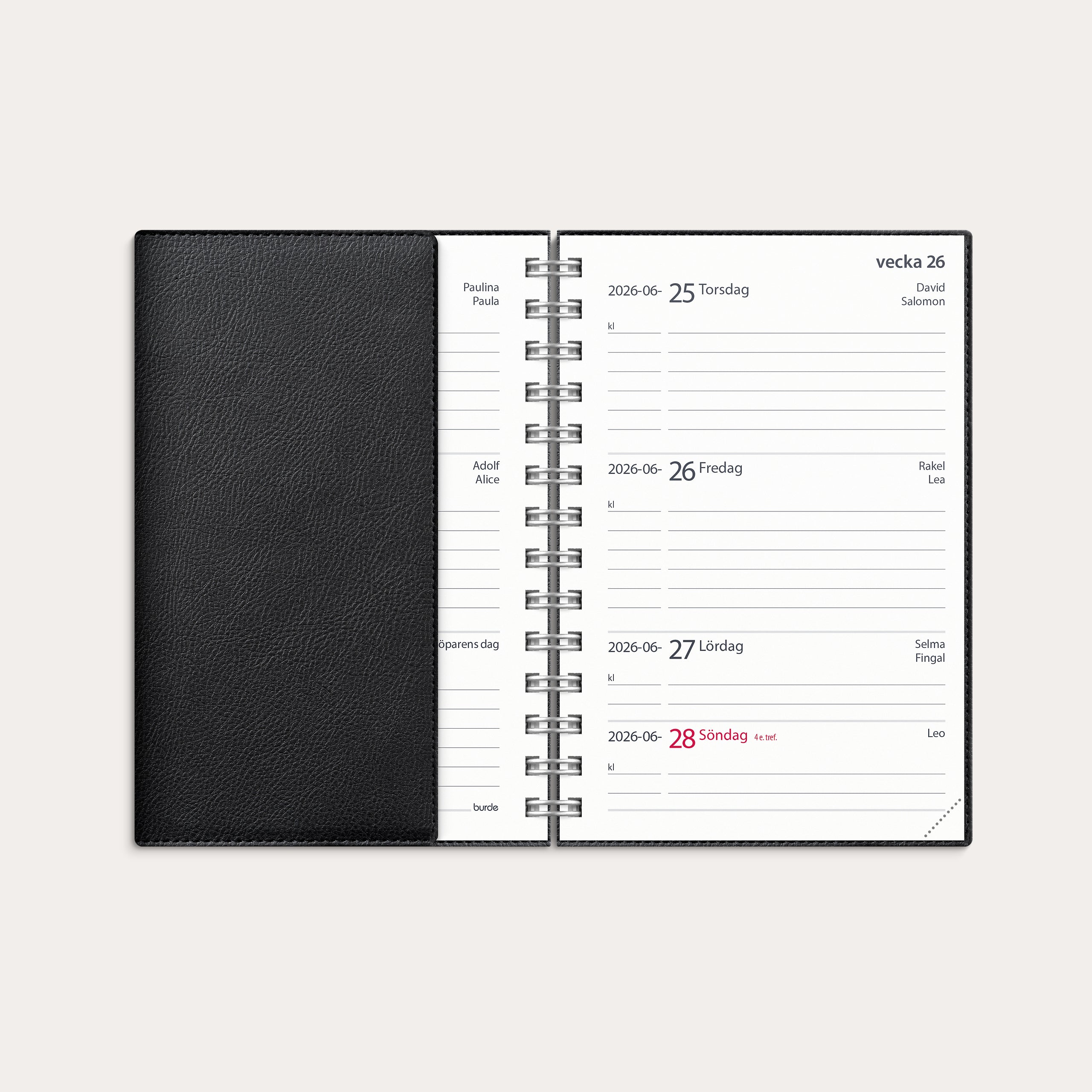 Lilla Studieåret Twist 26/27 svart – detail view