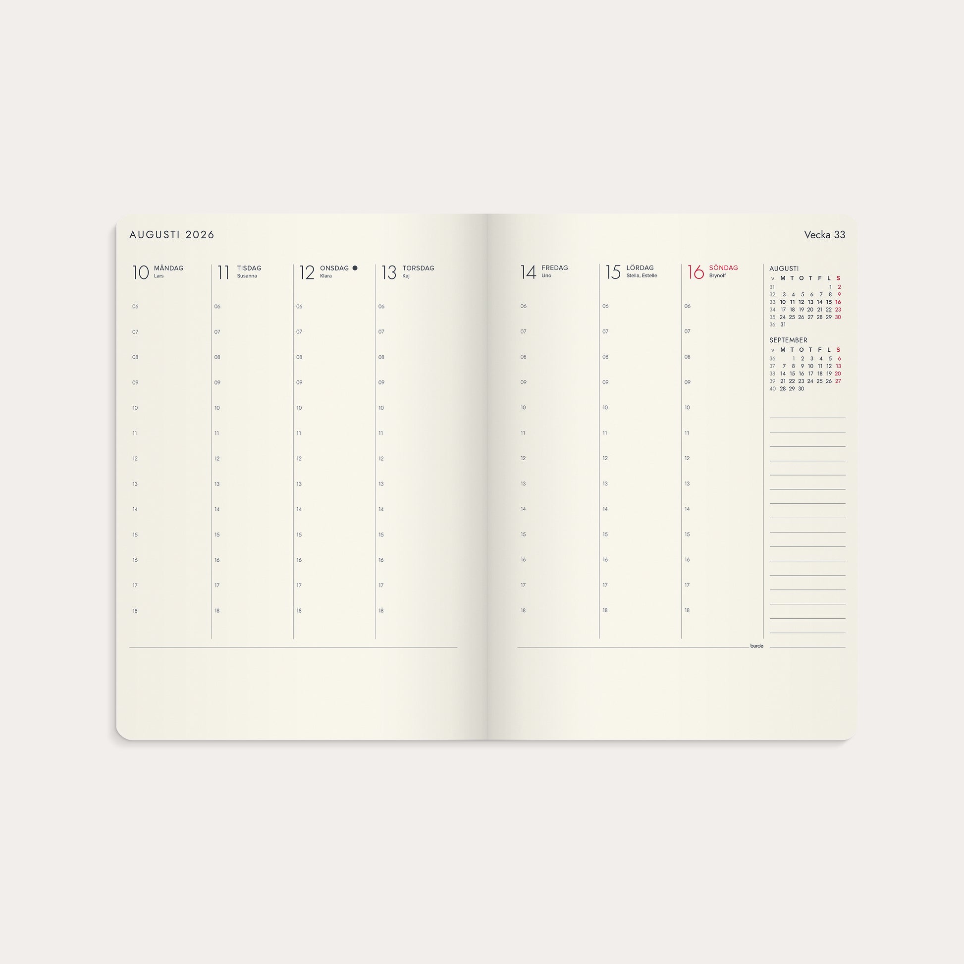 Kalender 26/27 Agency A5 Forma Deluxe – detail view