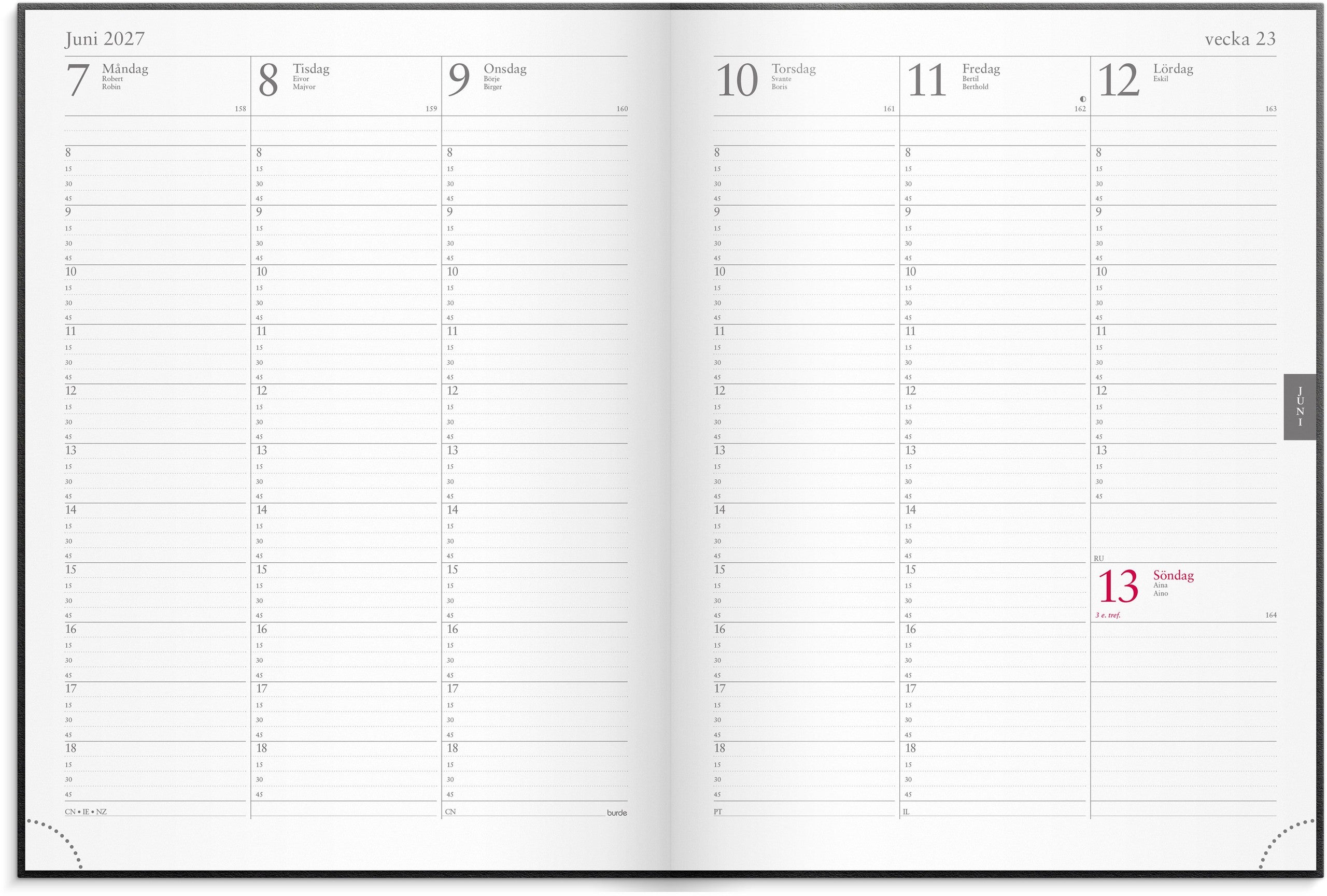 Veckojournal 2027 refill
