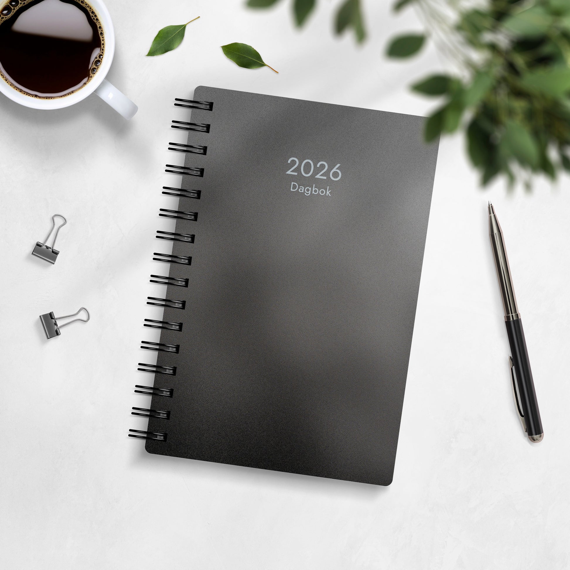 Dagbok 2026 svart PP-plast – view 2