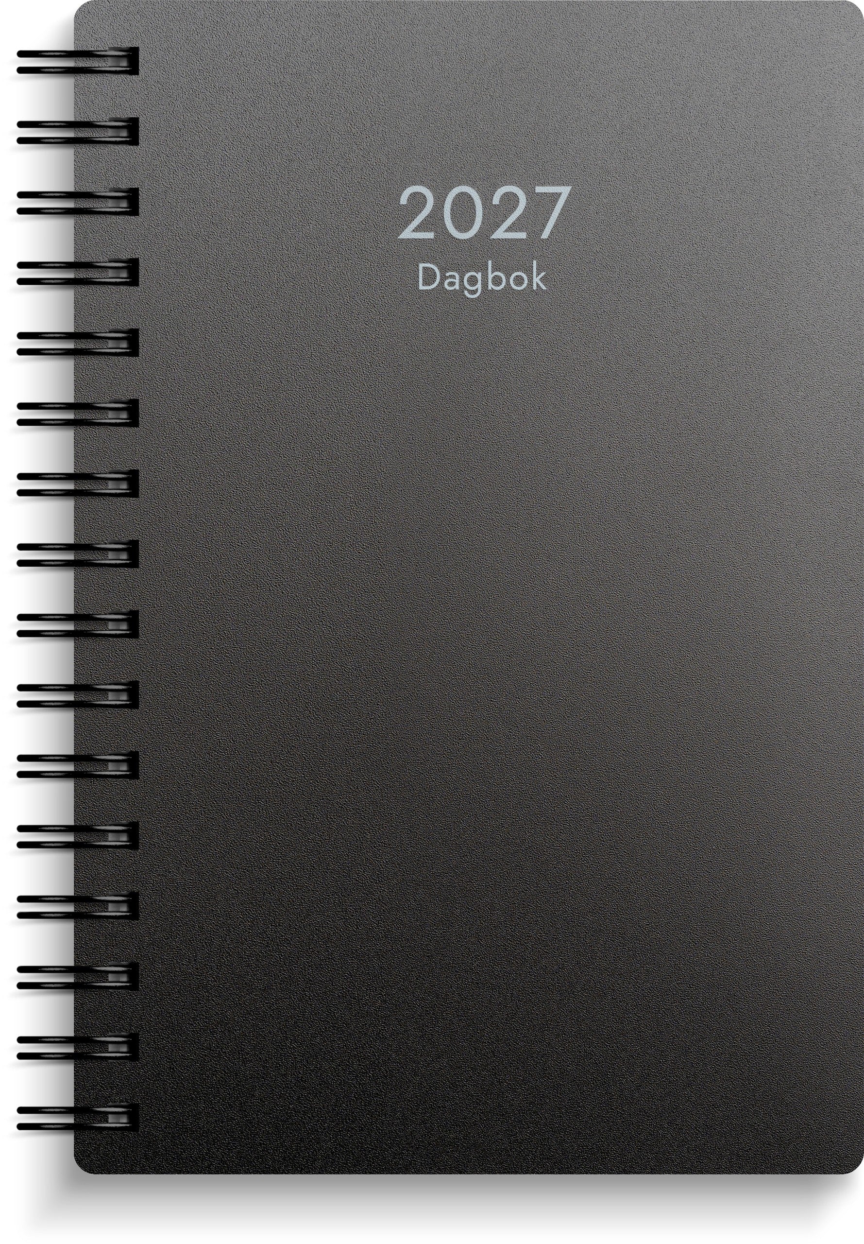 Dagbok 2027 svart PP-plast
