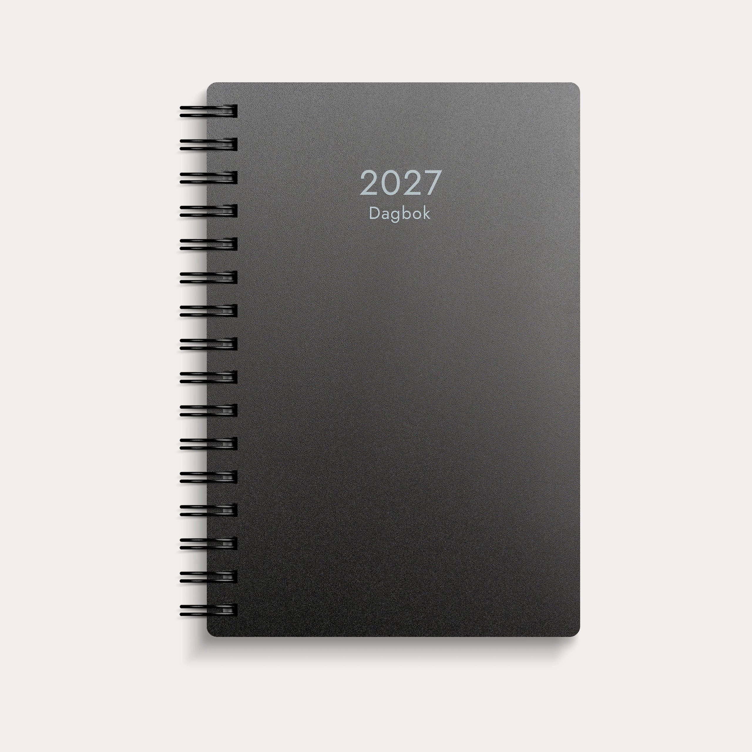Dagbok 2027 svart PP-plast