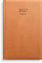 Dagbok 2027 cognac konstläder