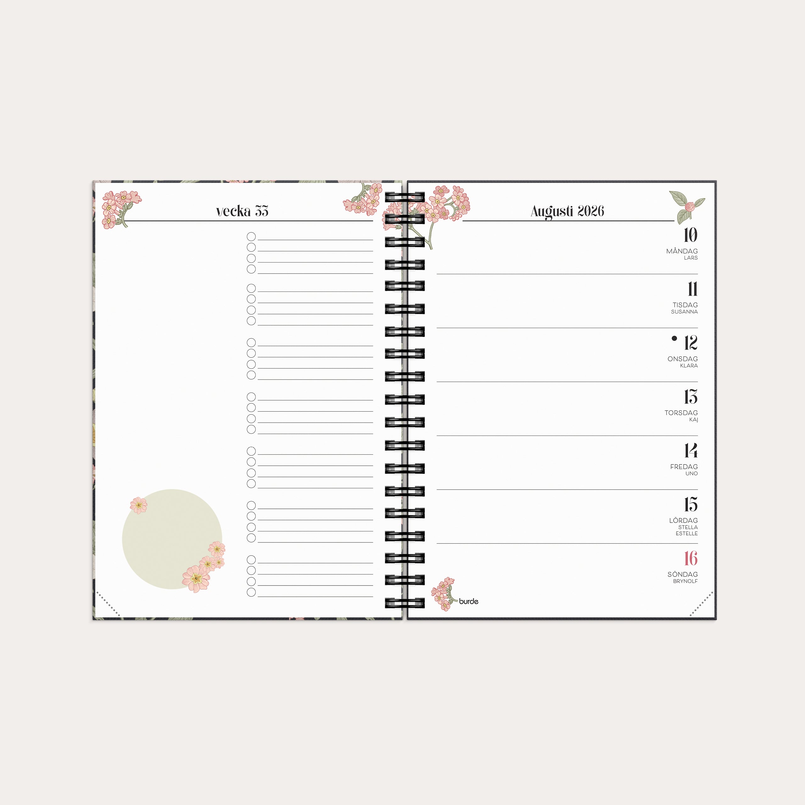 Kalender 2026 Life Planner Floral
