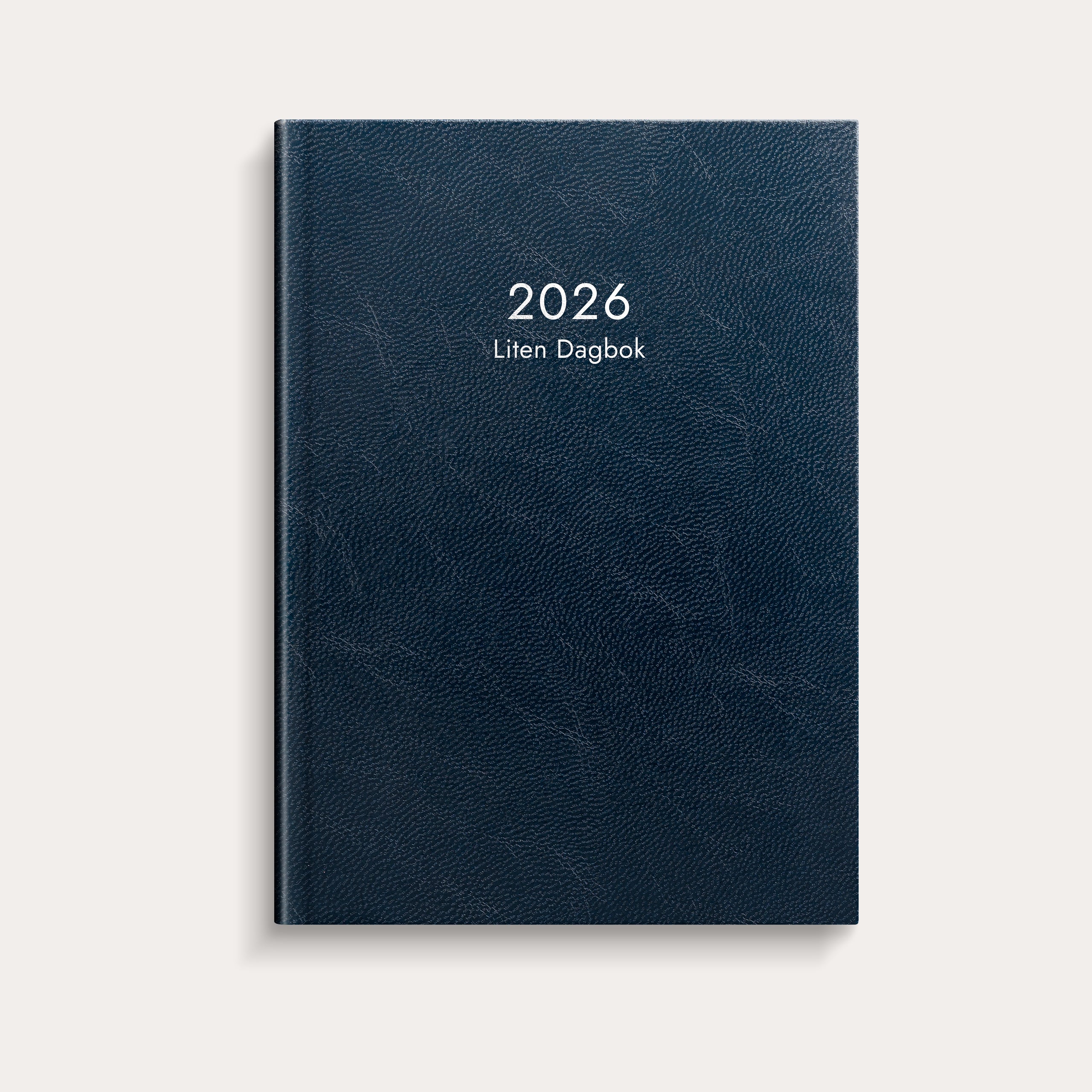 Kalender 2026 Liten Dagbok blått konstläder