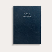 Kalender 2026 Liten Dagbok blått konstläder