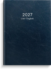Liten Dagbok 2027 blått konstläder