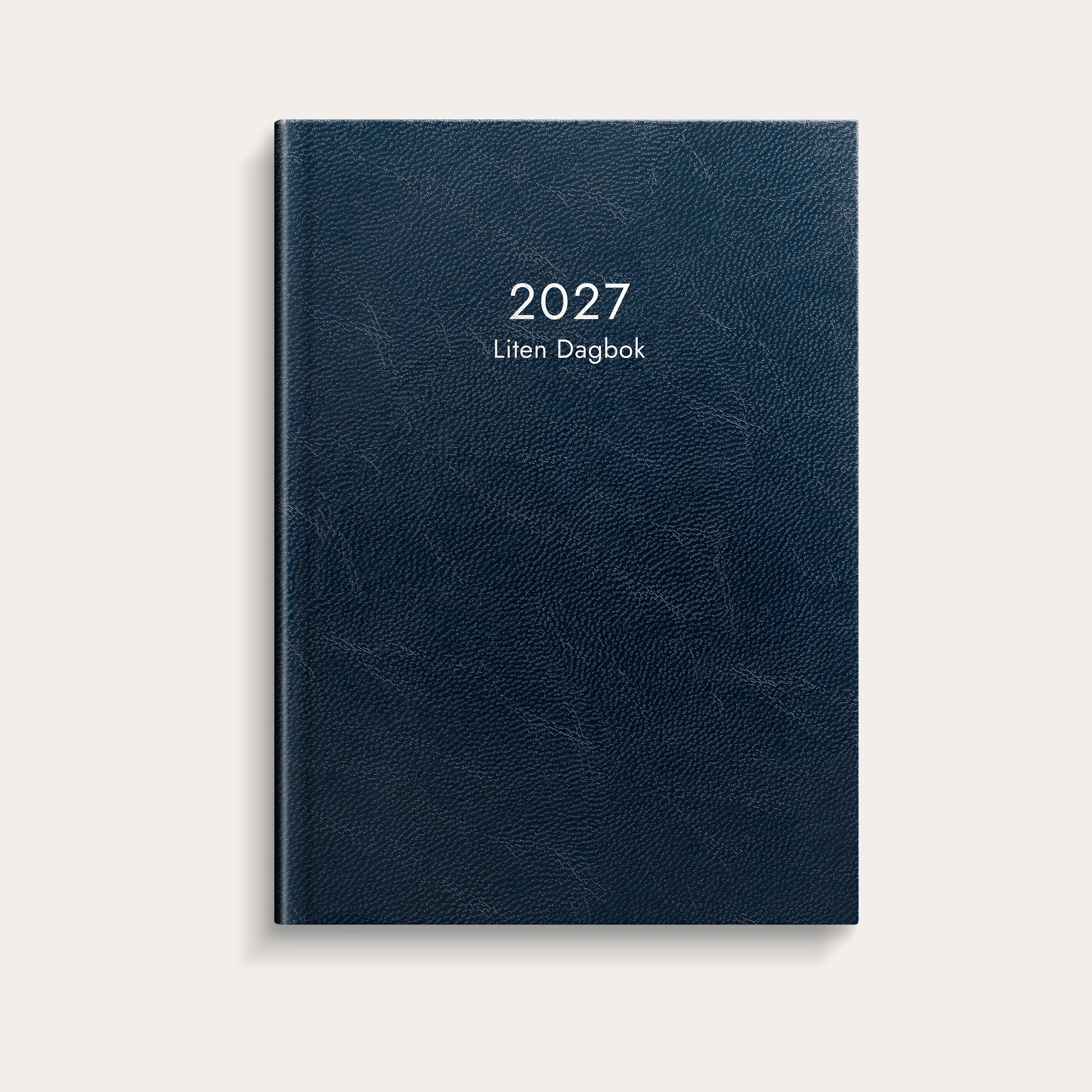 Liten Dagbok 2027 blått konstläder