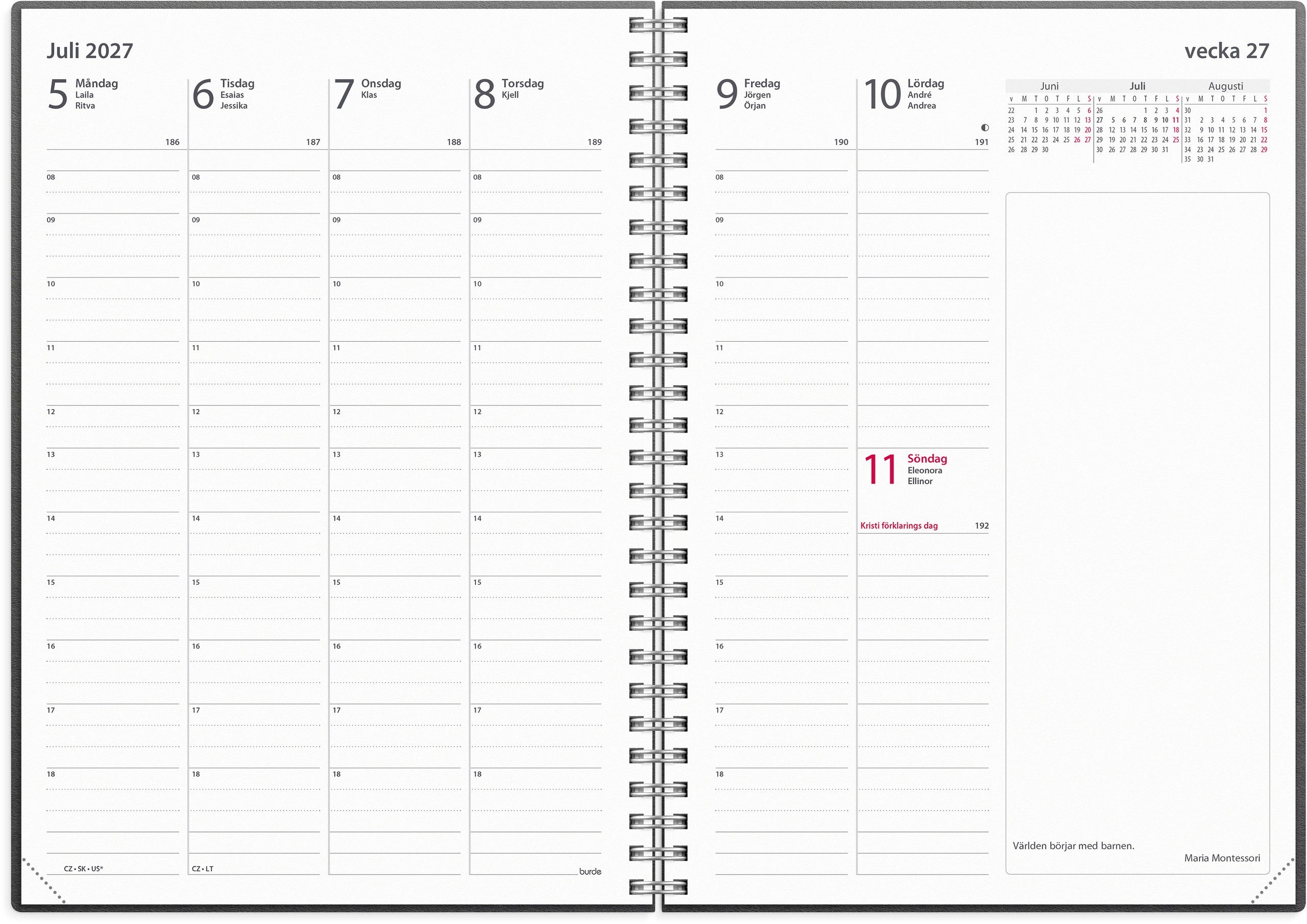 Kalender 2027 Business A5 refill