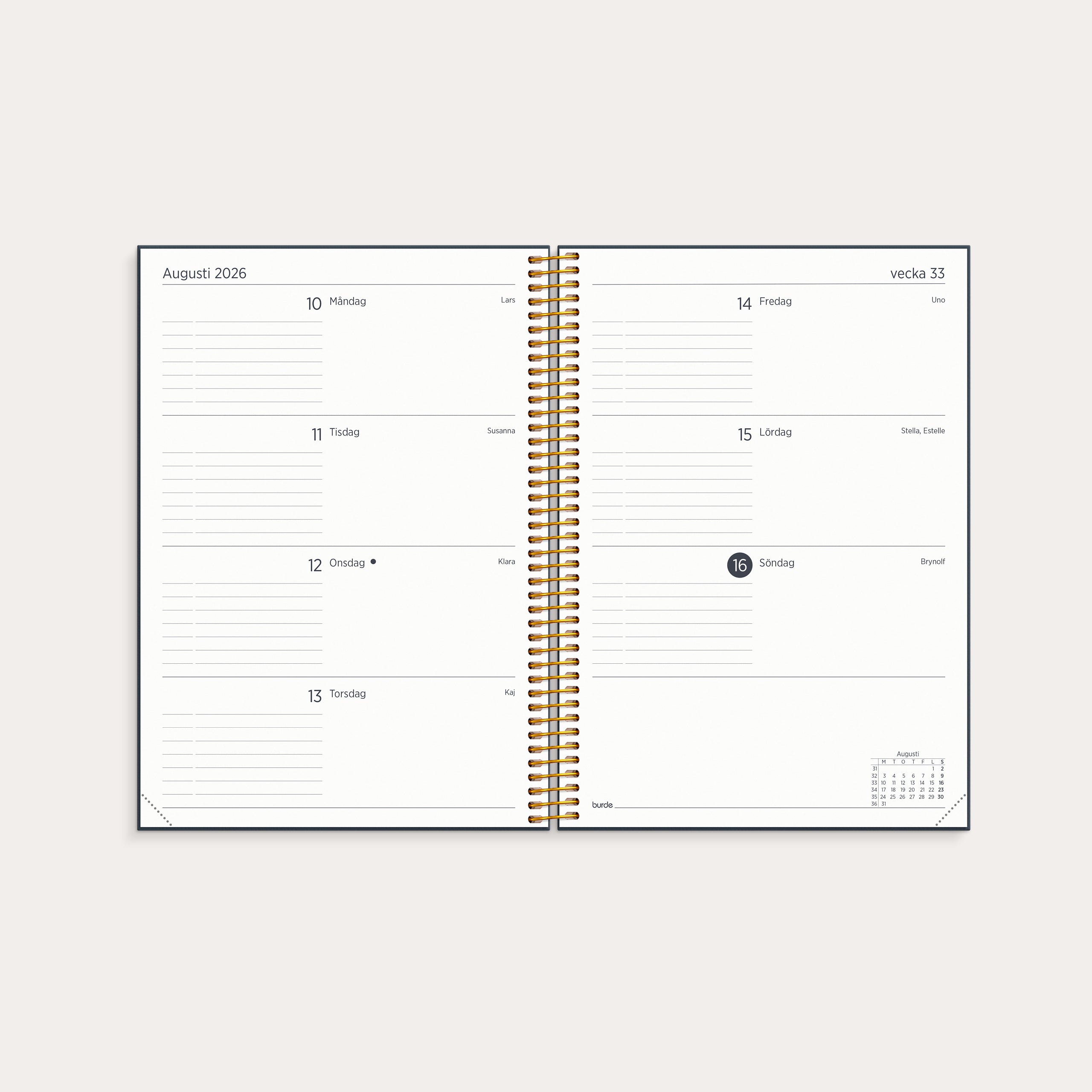 Kalender 2026 Organizer & Notes