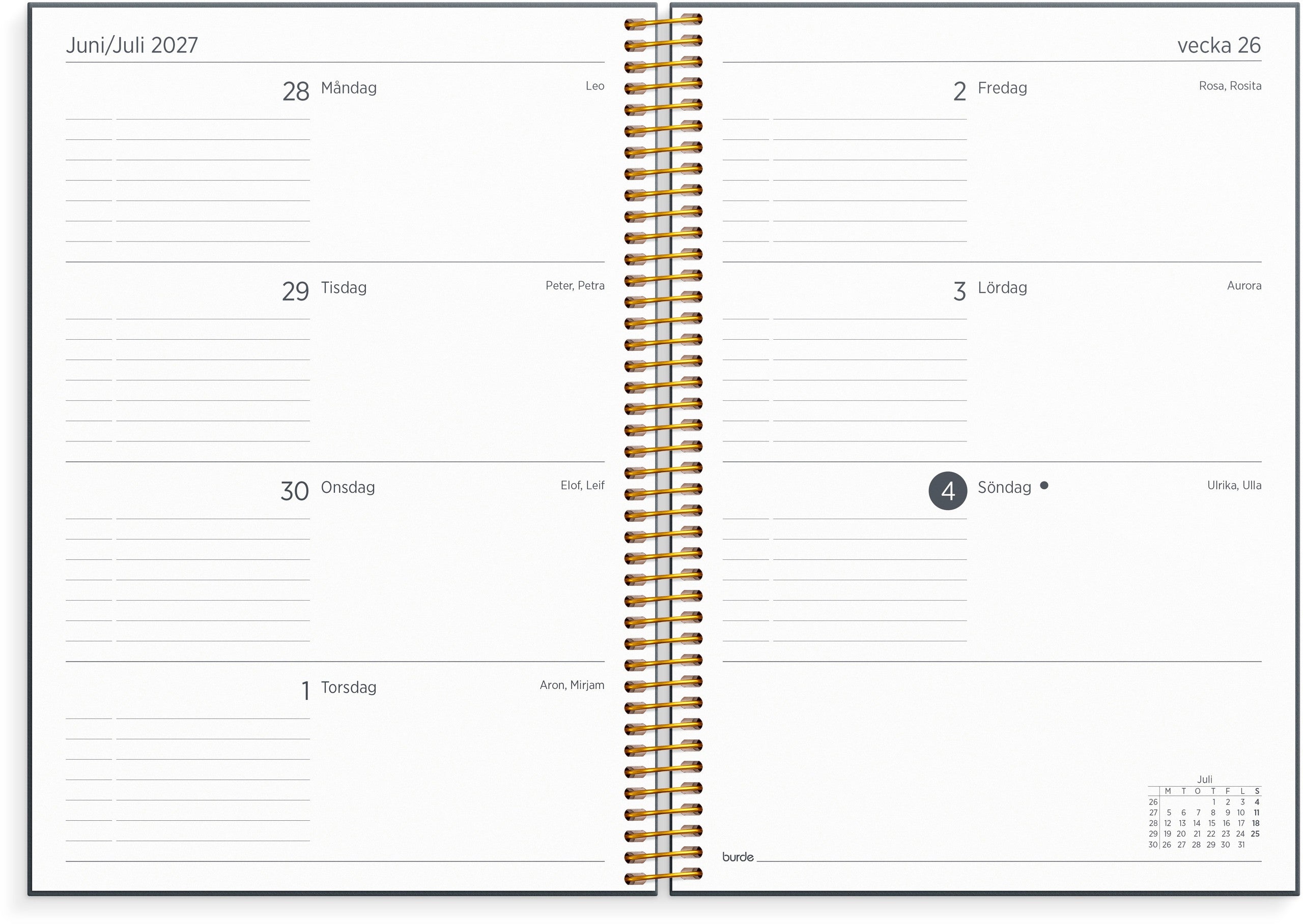 Organizer & Notes 2027