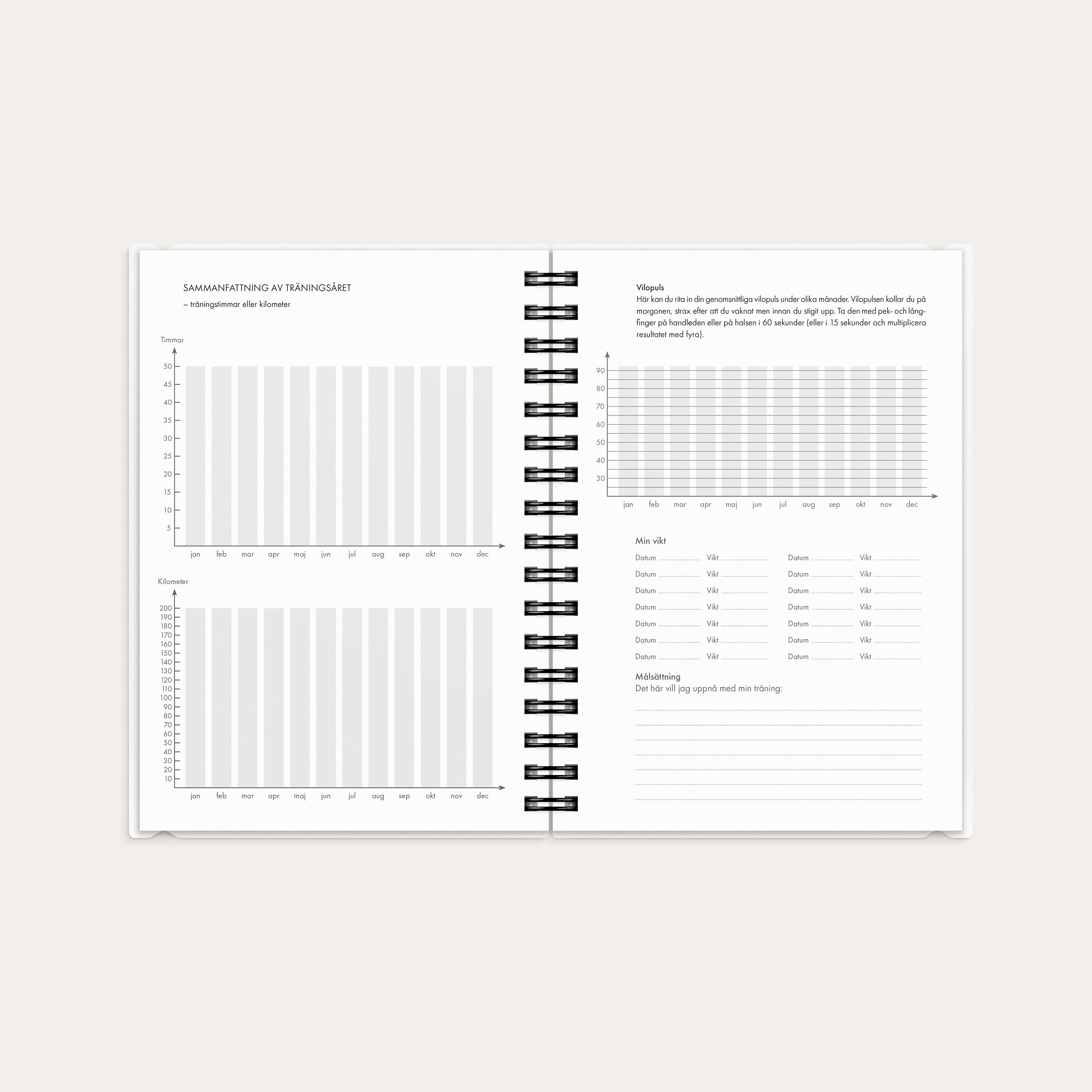 Kalender 2026 Träningskalendern A6 2i1