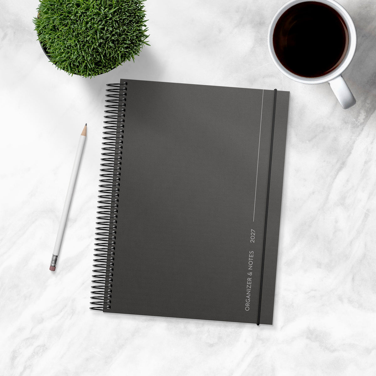 Organizer & Notes 2027 svart