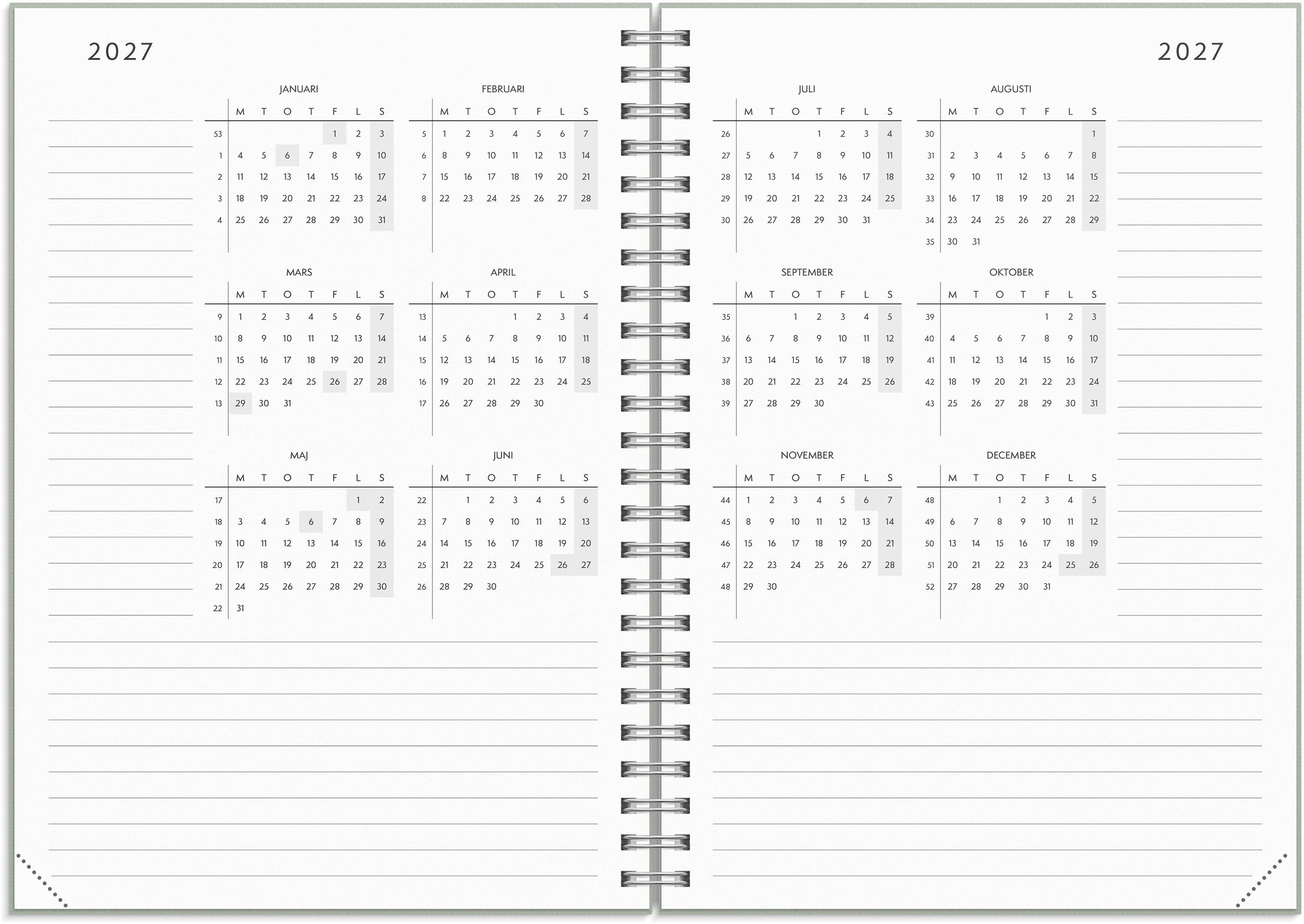 Kalender Plan more 2027