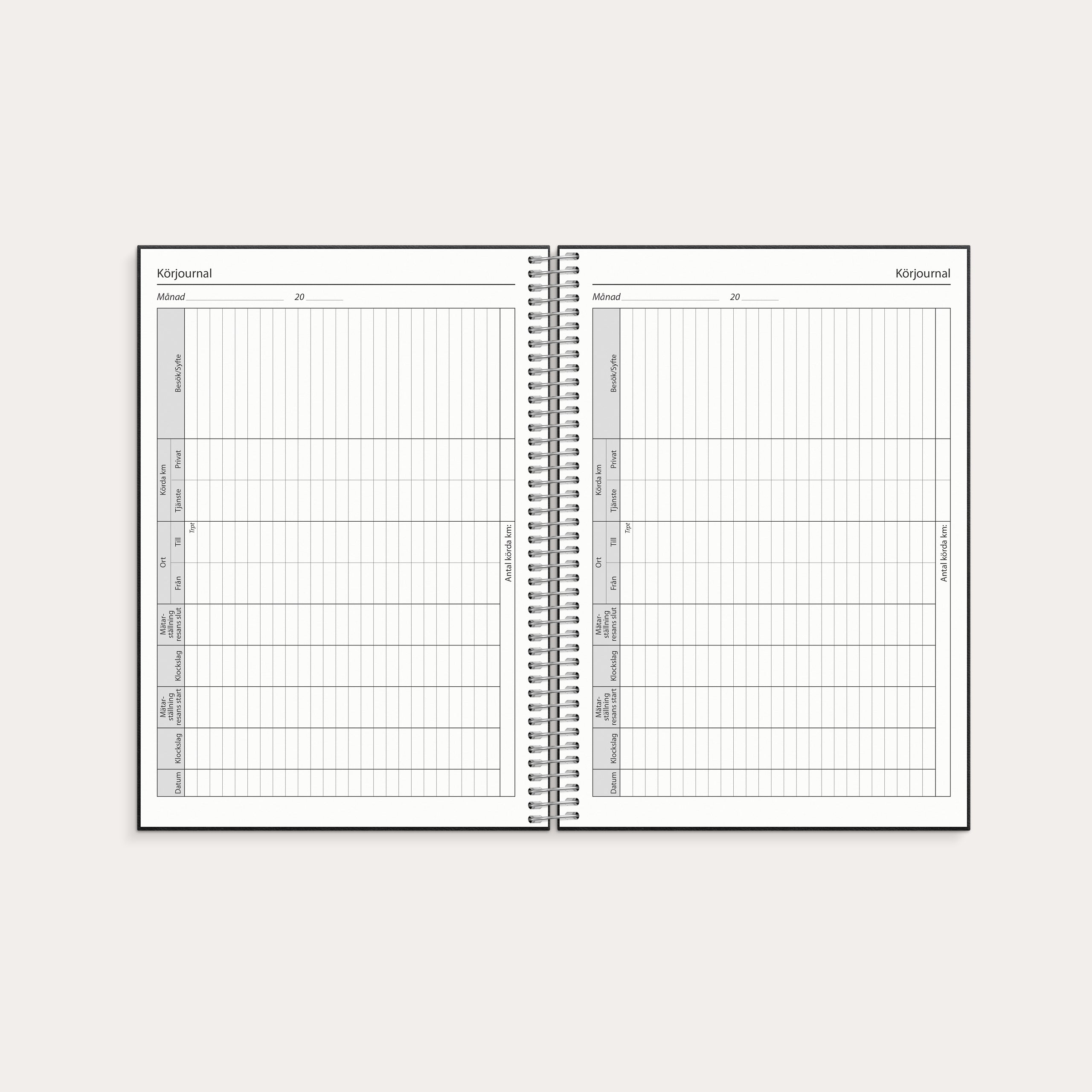 Kalender 2026 Business VIP svart konstläder