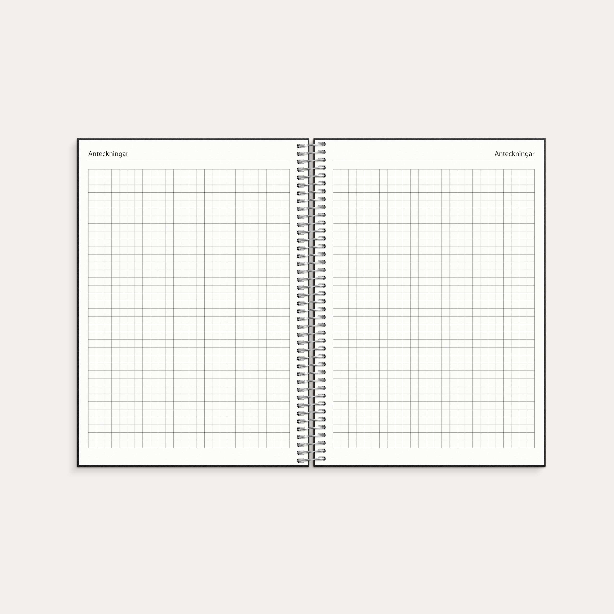 Kalender 2026 Business VIP svart konstläder