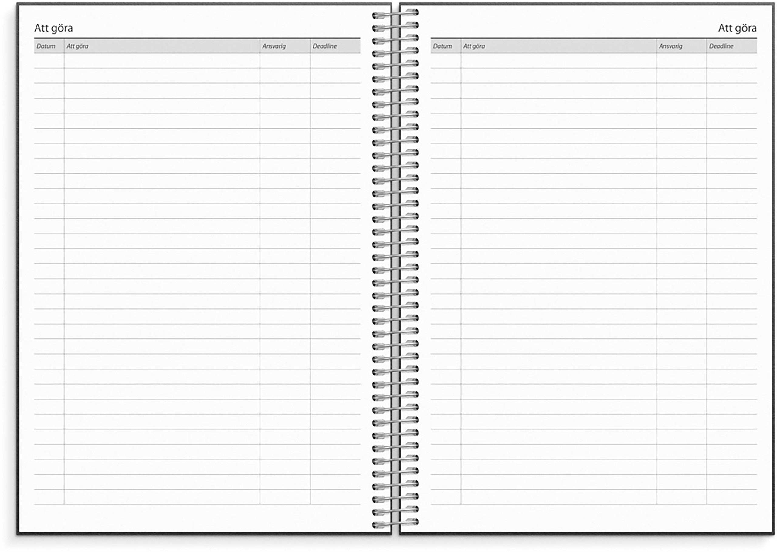 Kalender 2027 Business VIP svart konstläder