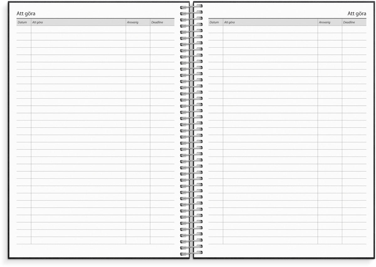 Kalender 2027 Business VIP svart konstläder