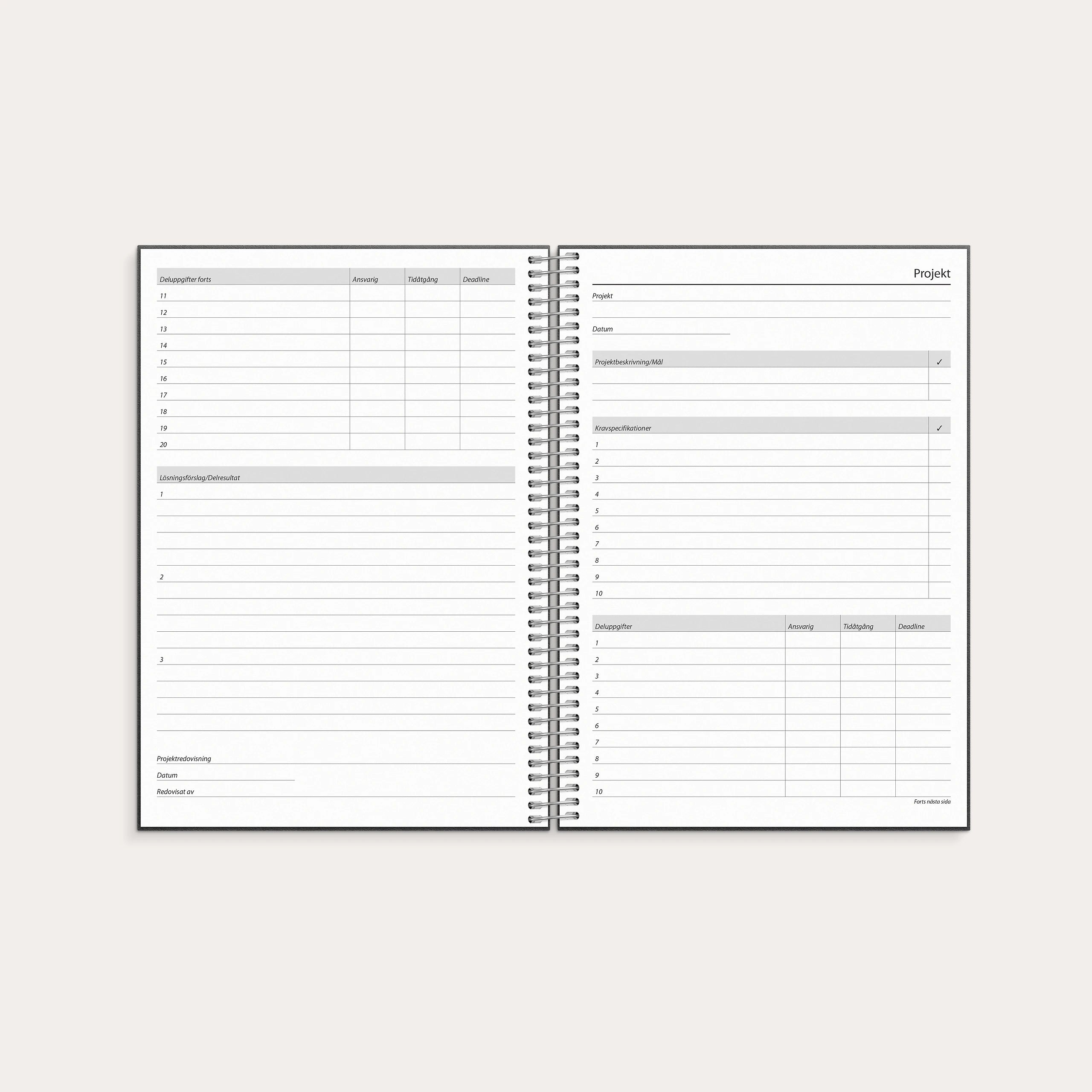 Kalender 2027 Business VIP svart konstläder