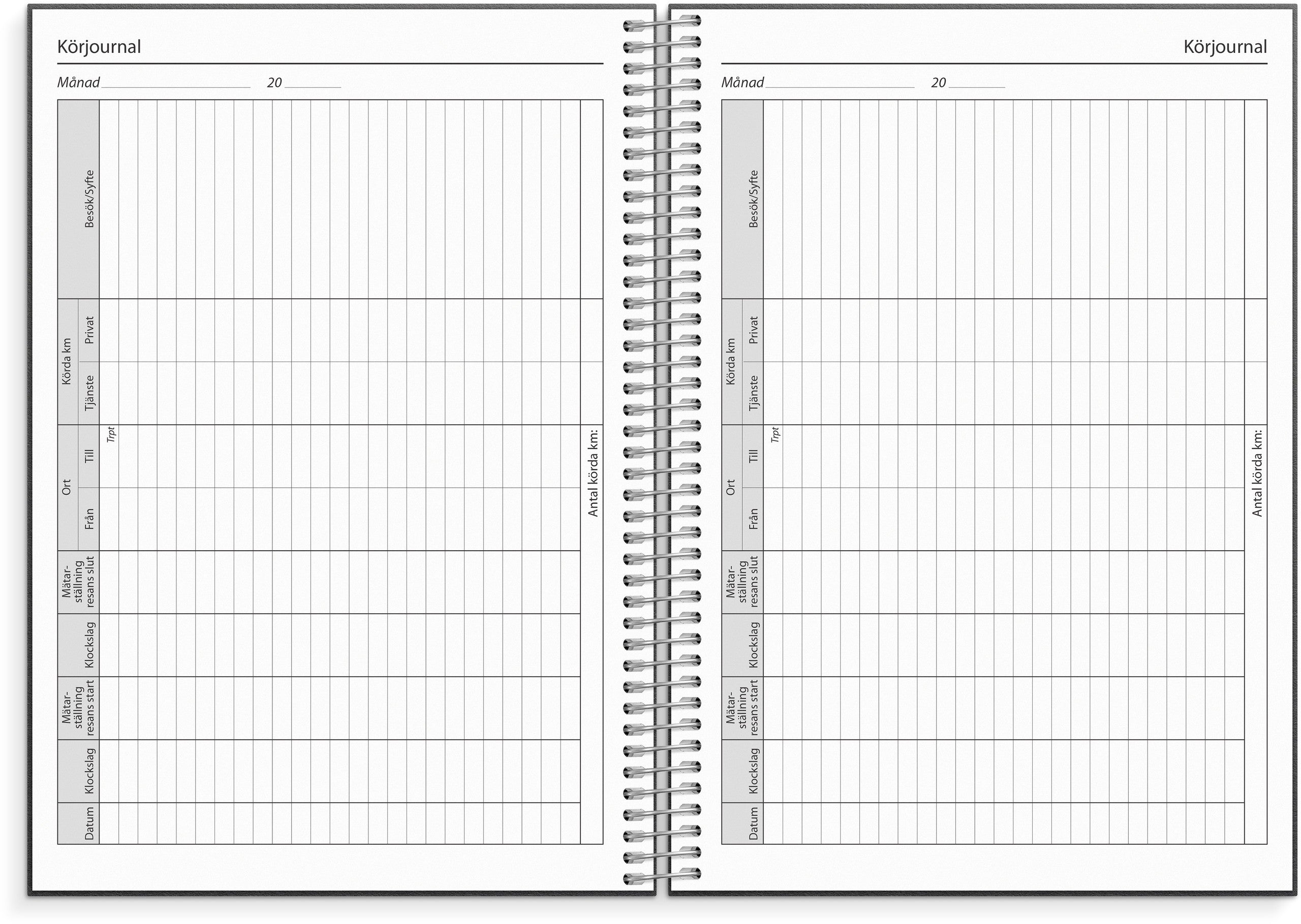 Kalender 2027 Business VIP svart konstläder