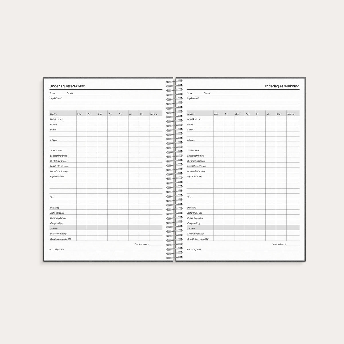 Kalender 2027 Business VIP svart konstläder