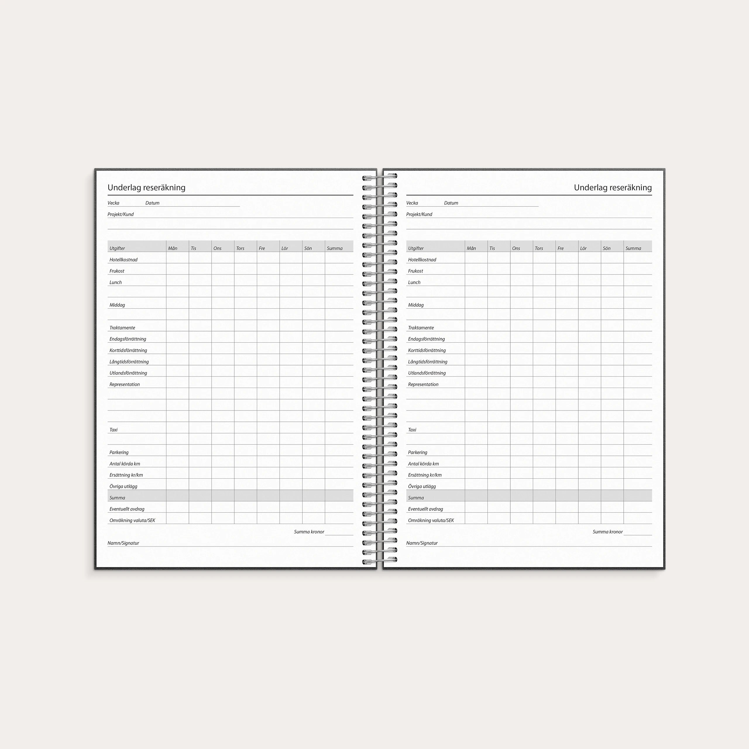 Kalender 2027 Business VIP svart konstläder