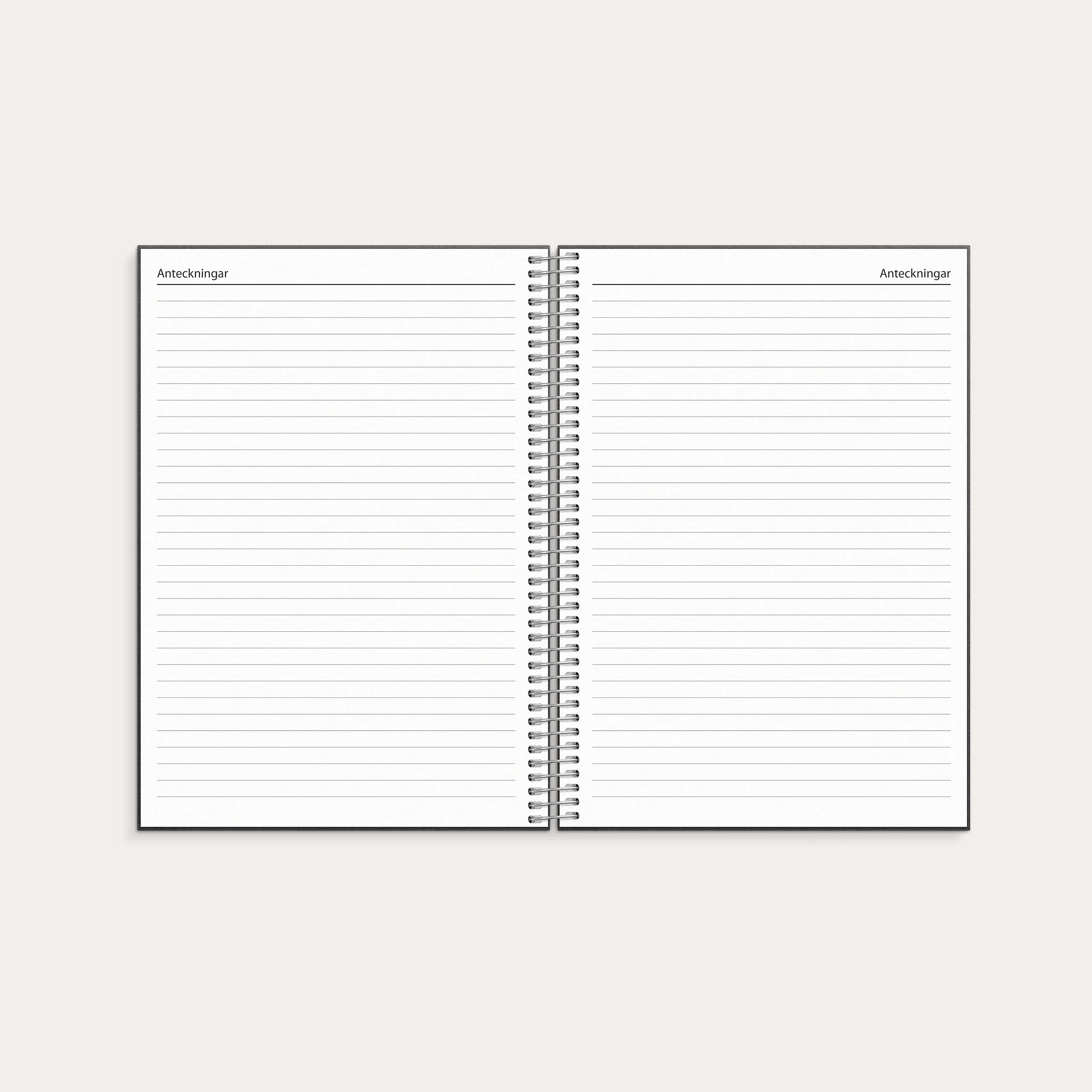 Kalender 2027 Business VIP svart konstläder
