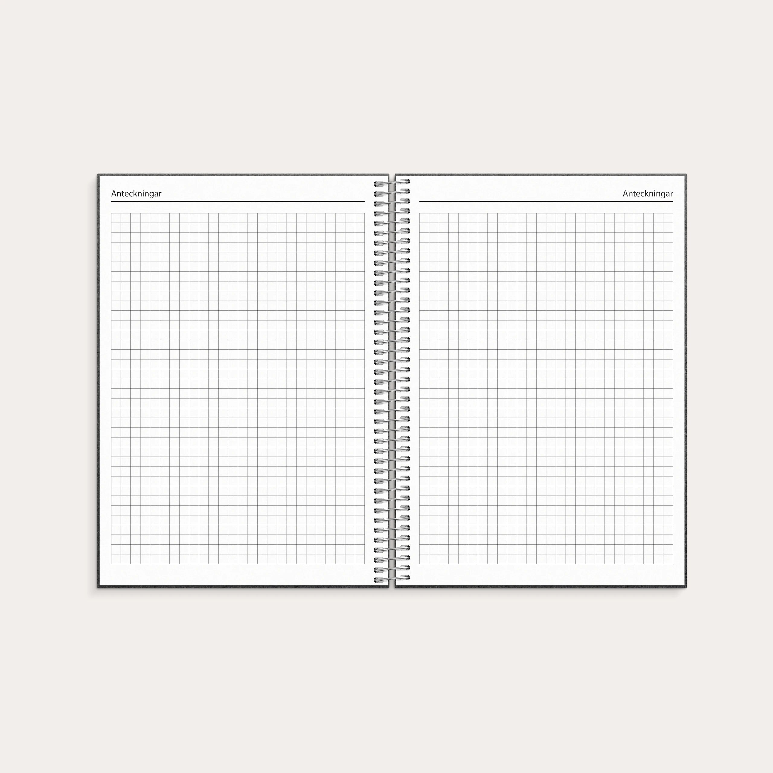 Kalender 2027 Business VIP svart konstläder