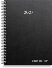 Kalender 2027 Business VIP svart konstläder