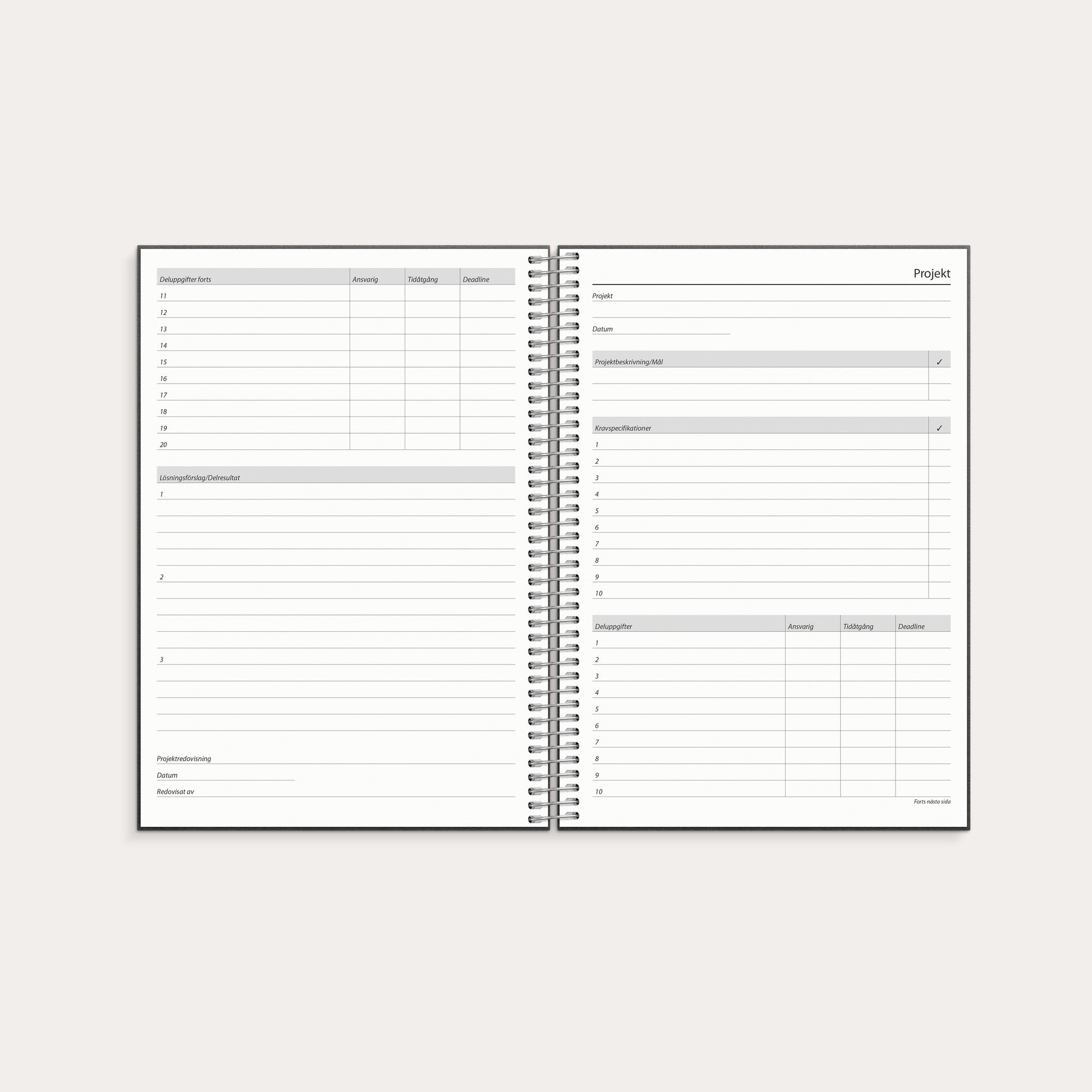 Kalender 2026 Business VIP refill – detail view