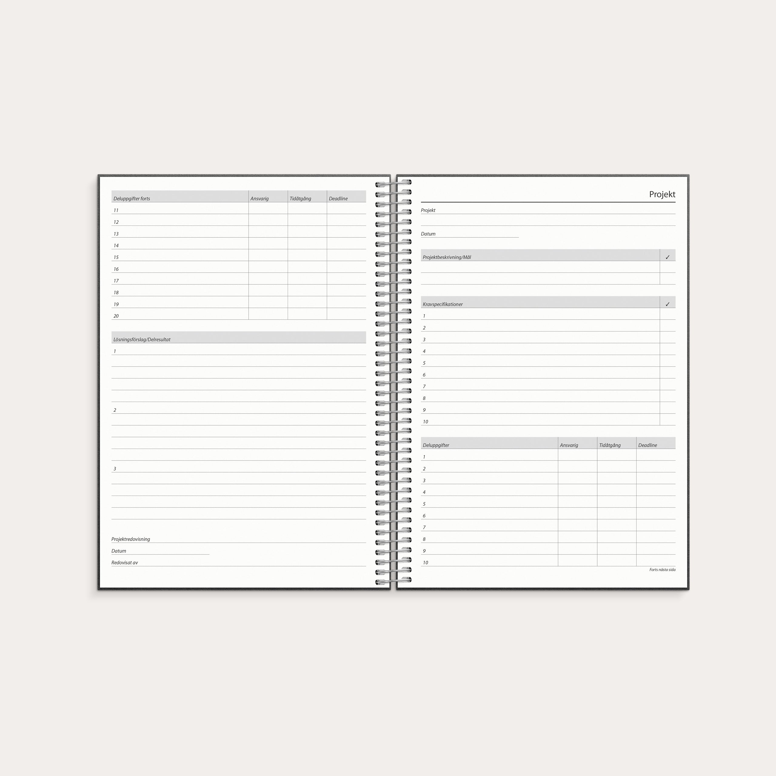 Kalender 2026 Business VIP refill – detail view