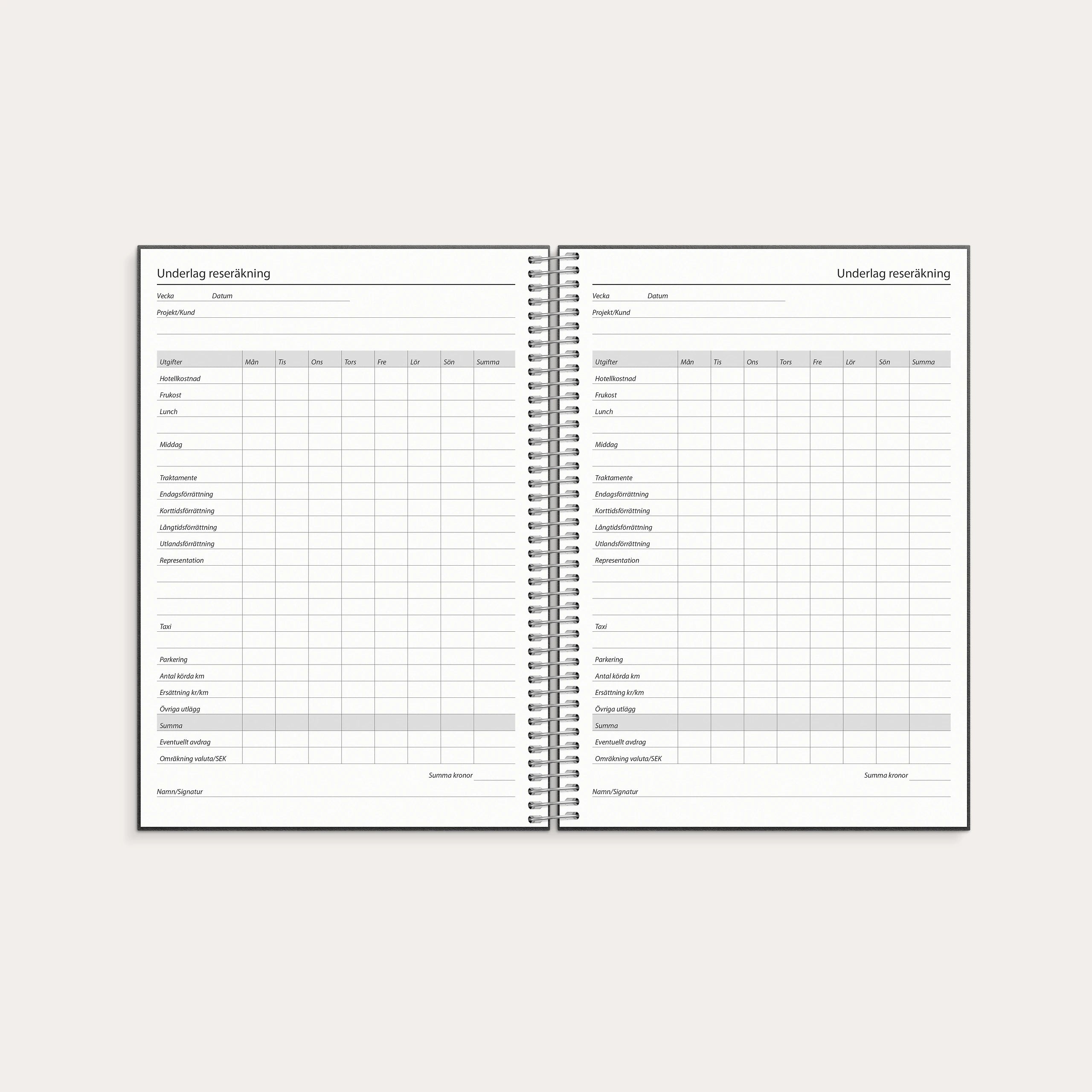 Kalender 2027 Business VIP refill
