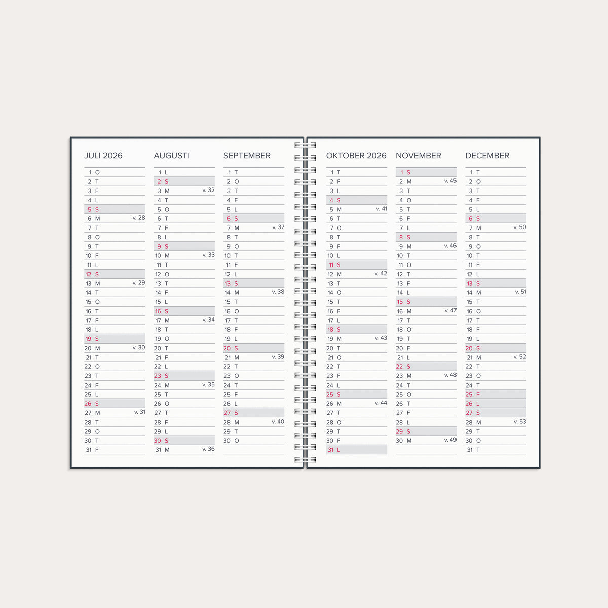 Kalender 2026 XL-kalendern